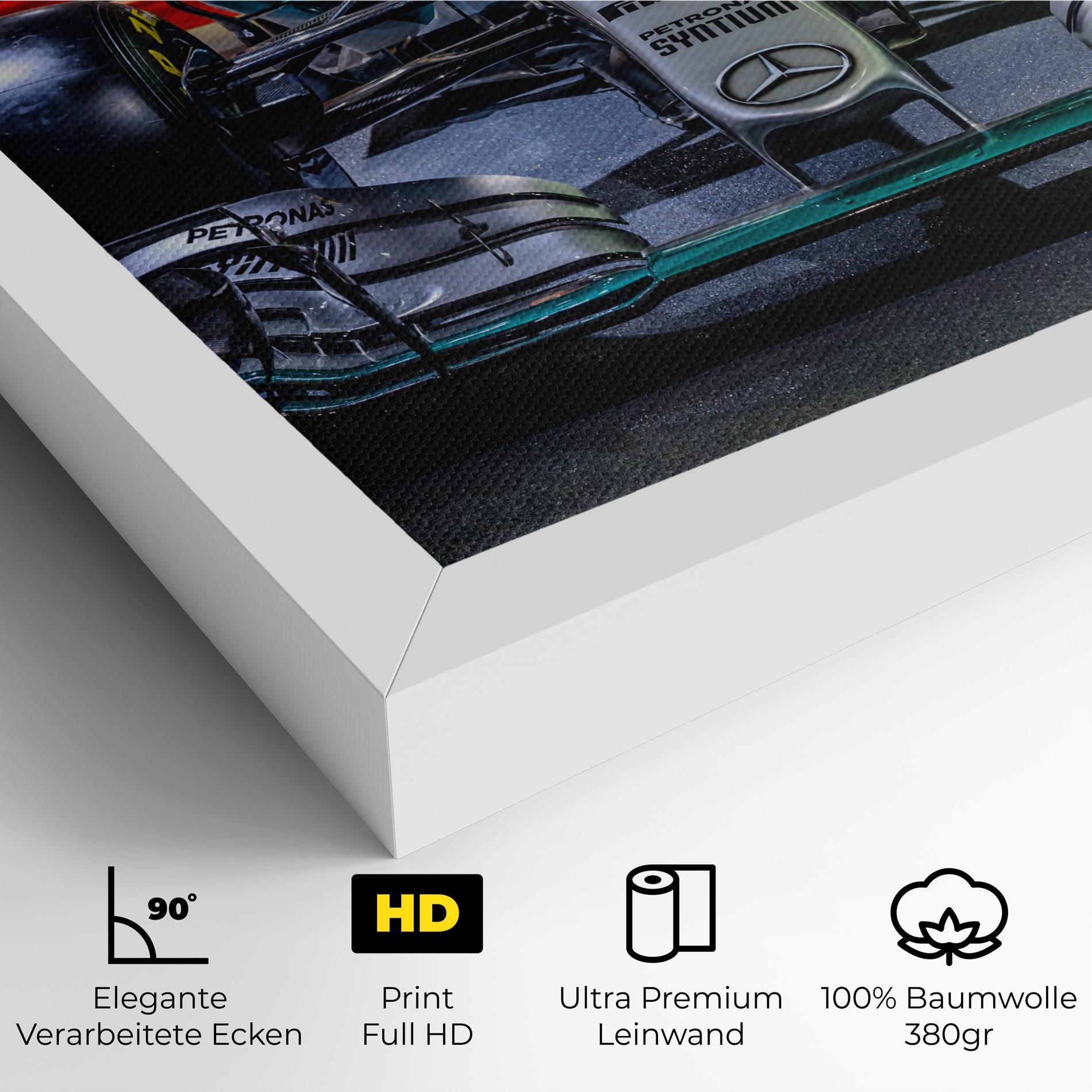 Leinwandbild Black Green F1 mockup 4