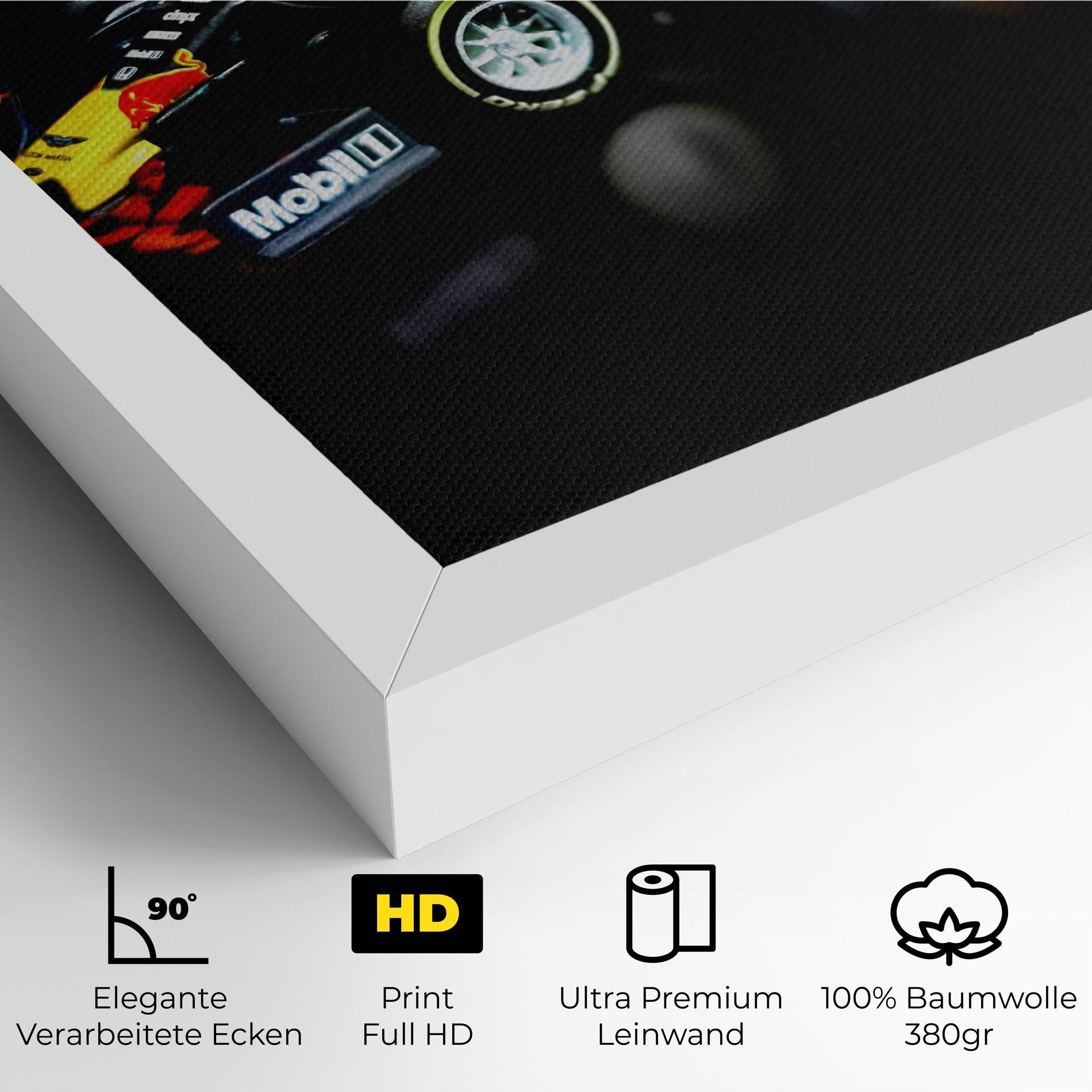 Leinwandbild Black Yellow F1 mockup 4