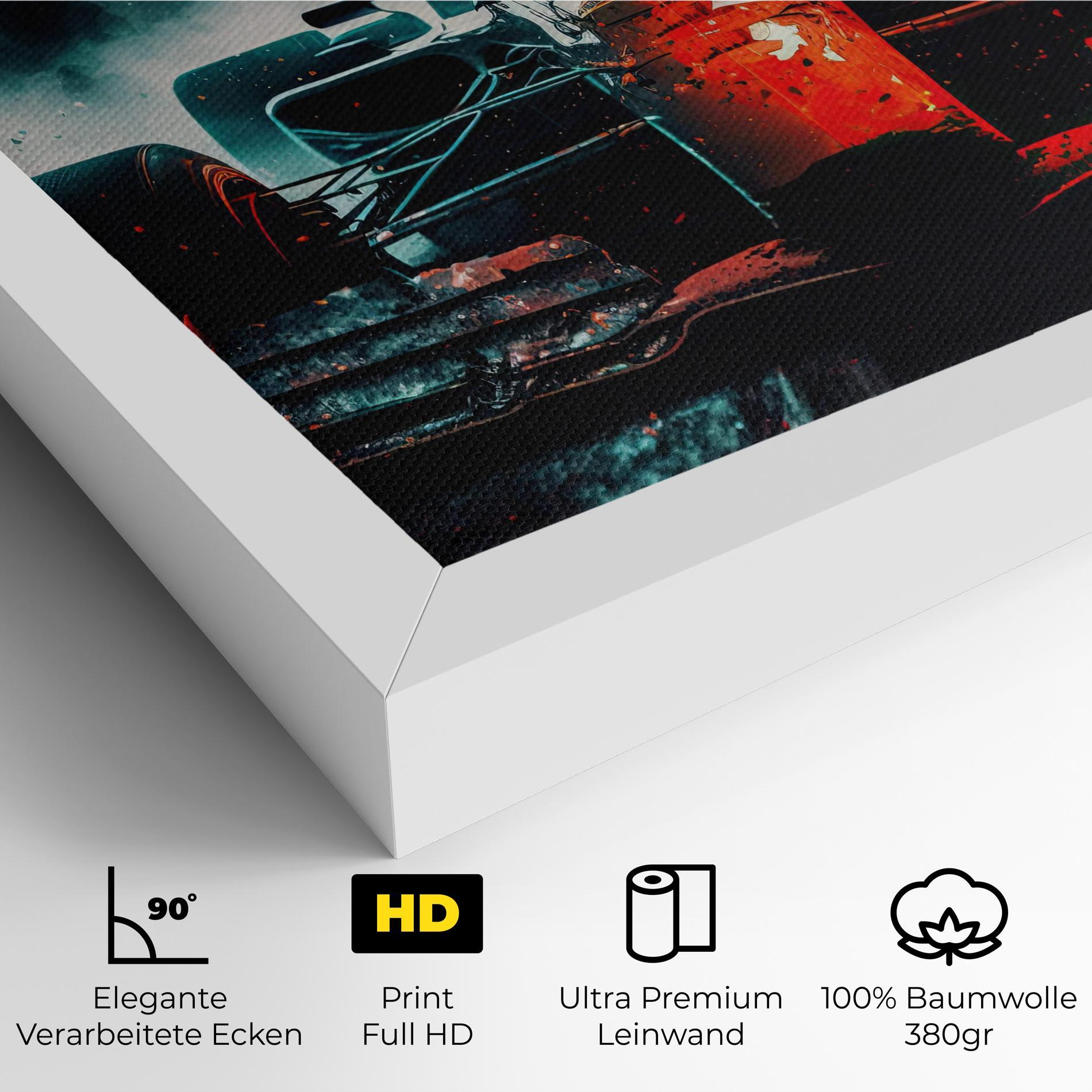 Leinwandbild Blue Red F1 mockup 4