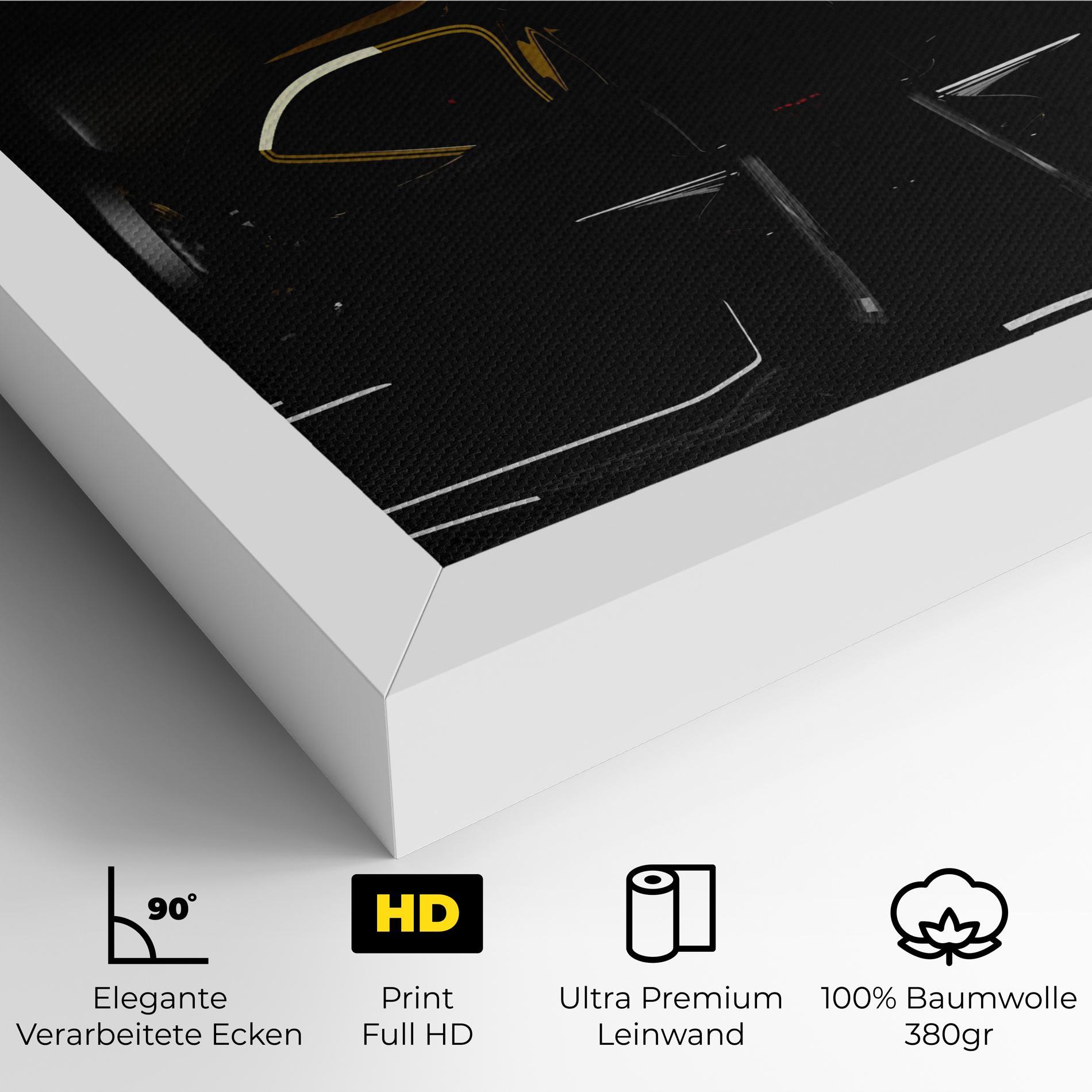 Leinwandbild Dark F1 Car mockup 4