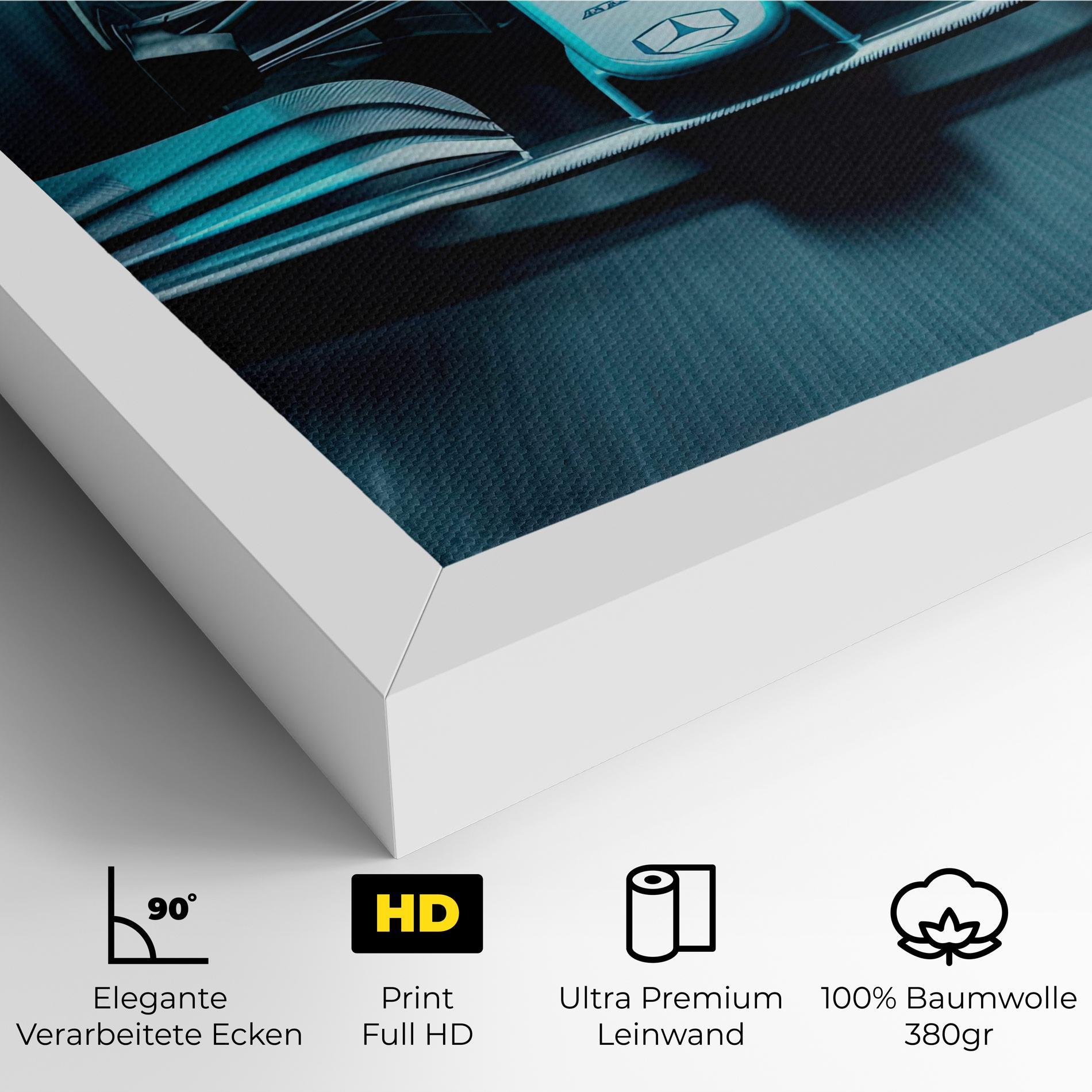 Leinwandbild F1 Smoke Cars mockup 4