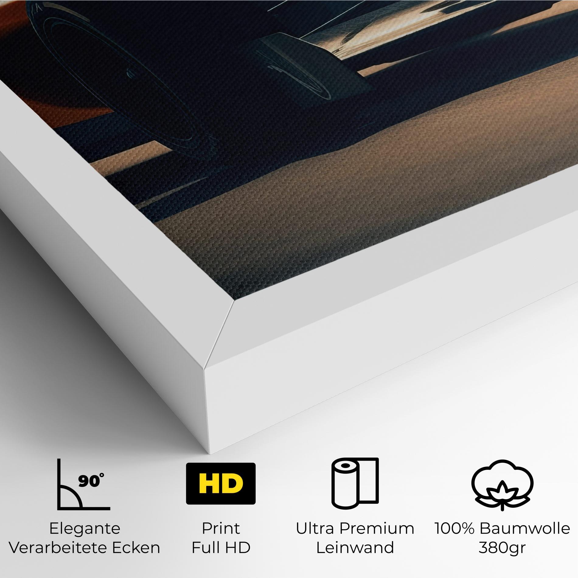 Leinwandbild Orange Black F1 mockup 4