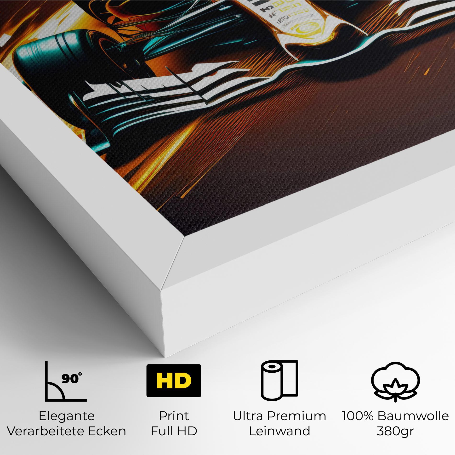 Leinwandbild Orange Racing Car mockup 4