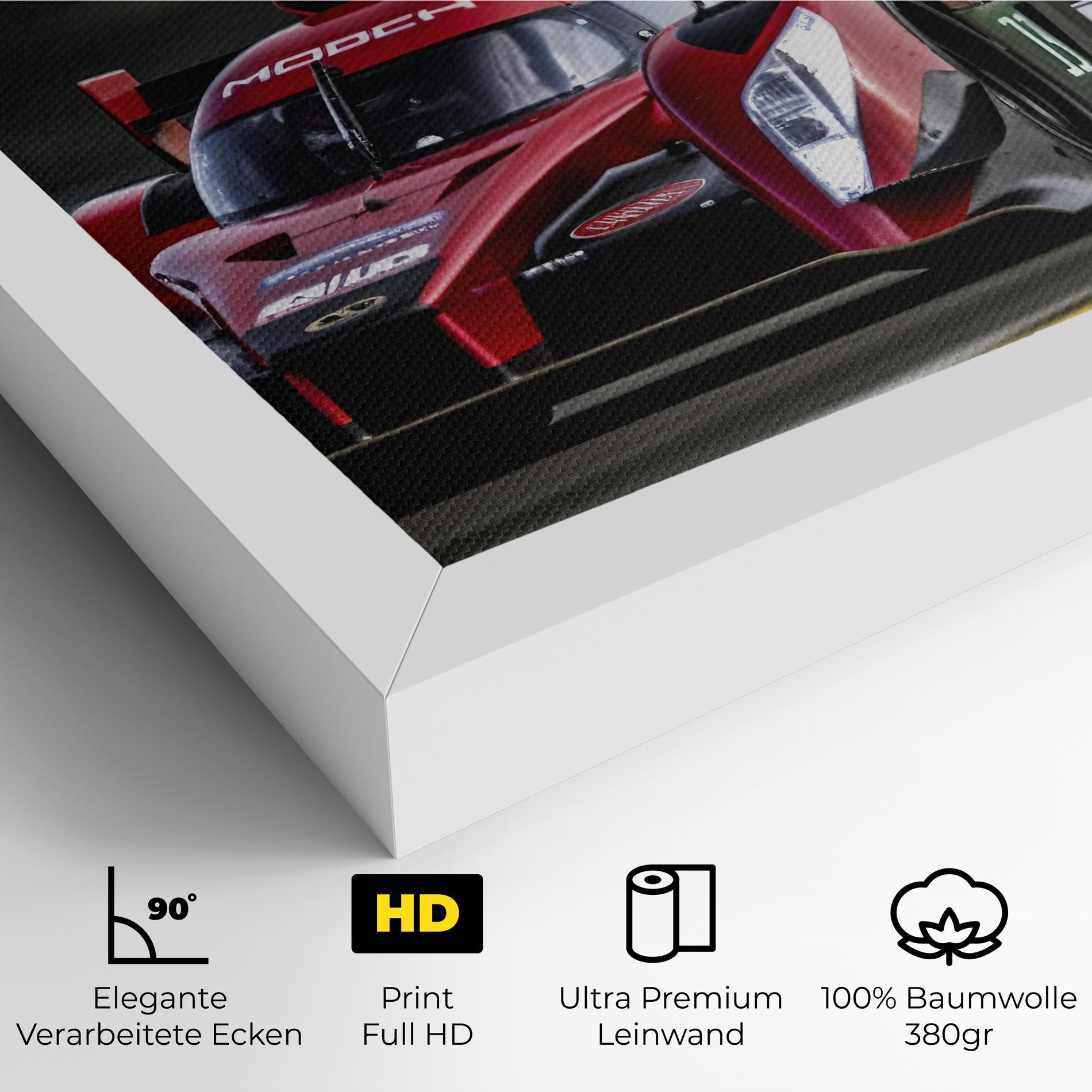 Leinwandbild Red Racing Cars mockup 4