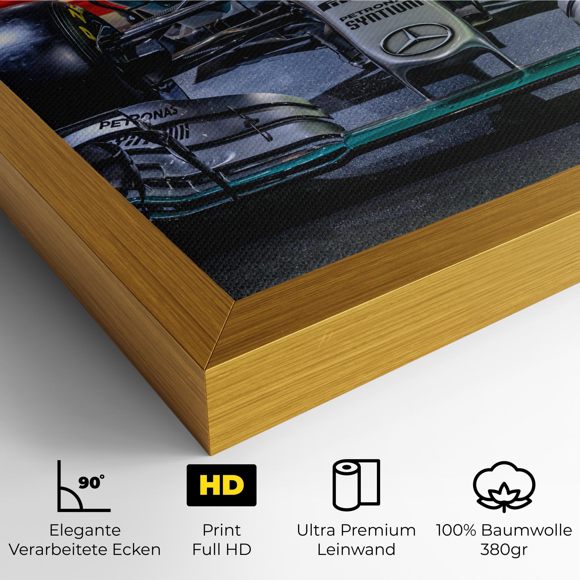 Leinwandbild Black Green F1 mockup 4