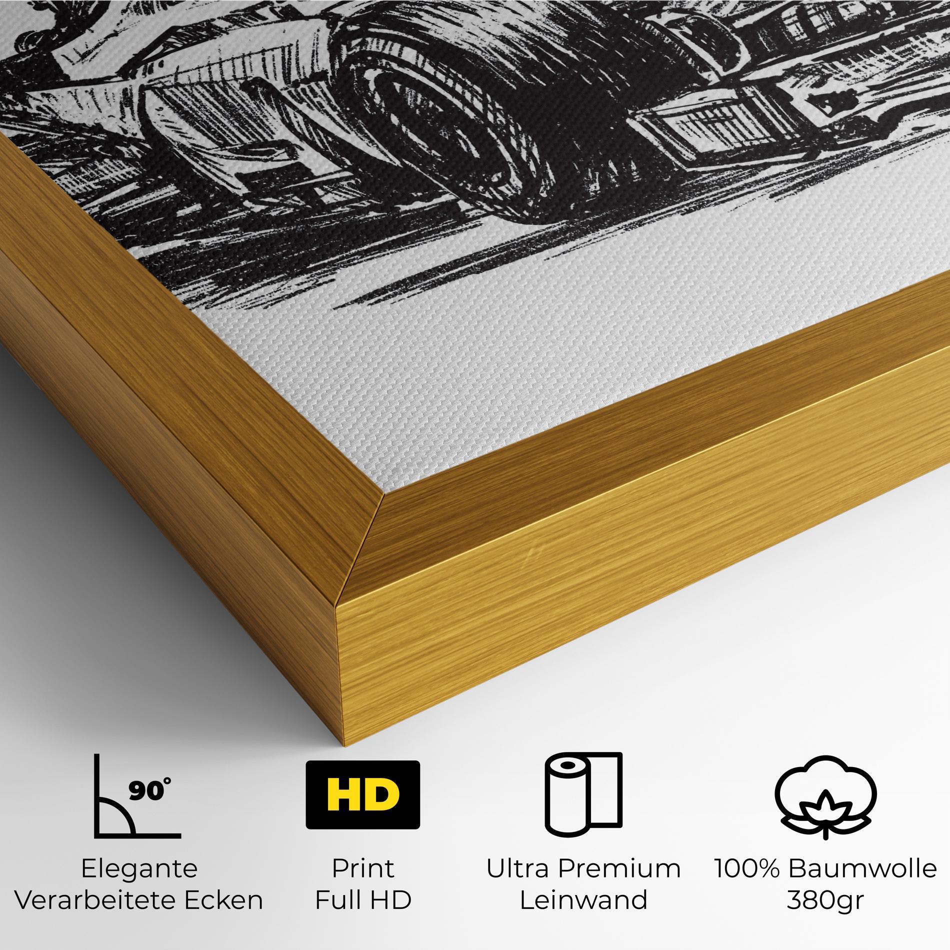 Leinwandbild Black Line F1 mockup 4