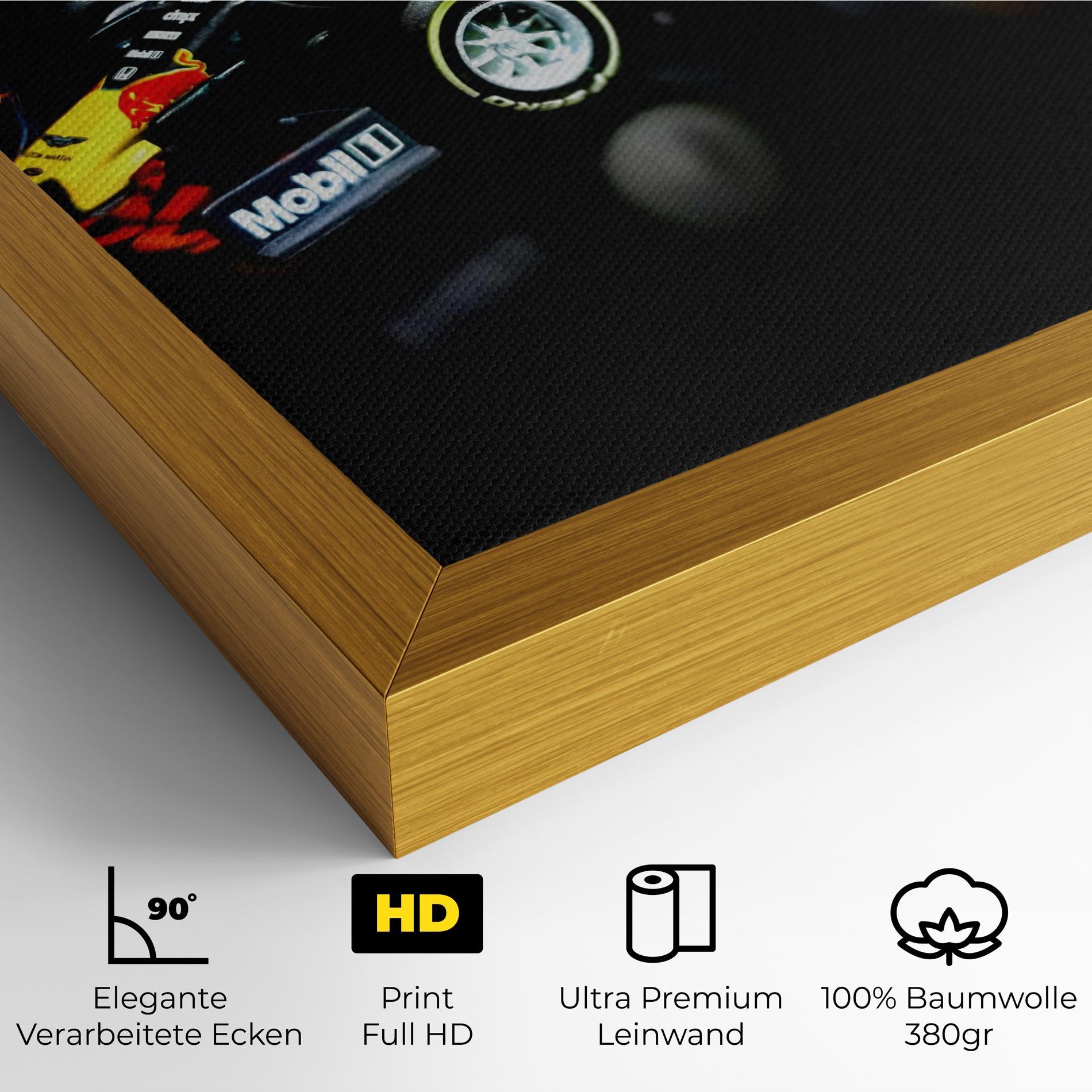 Leinwandbild Black Yellow F1 mockup 4