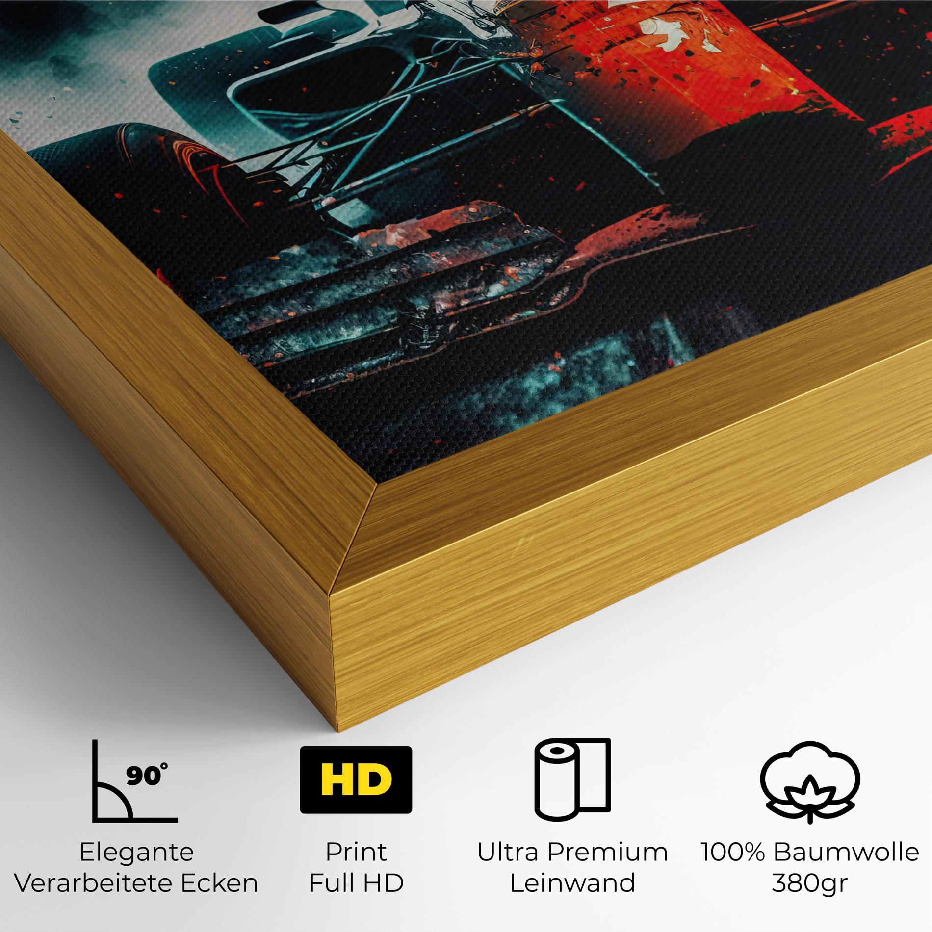 Leinwandbild Blue Red F1 mockup 4