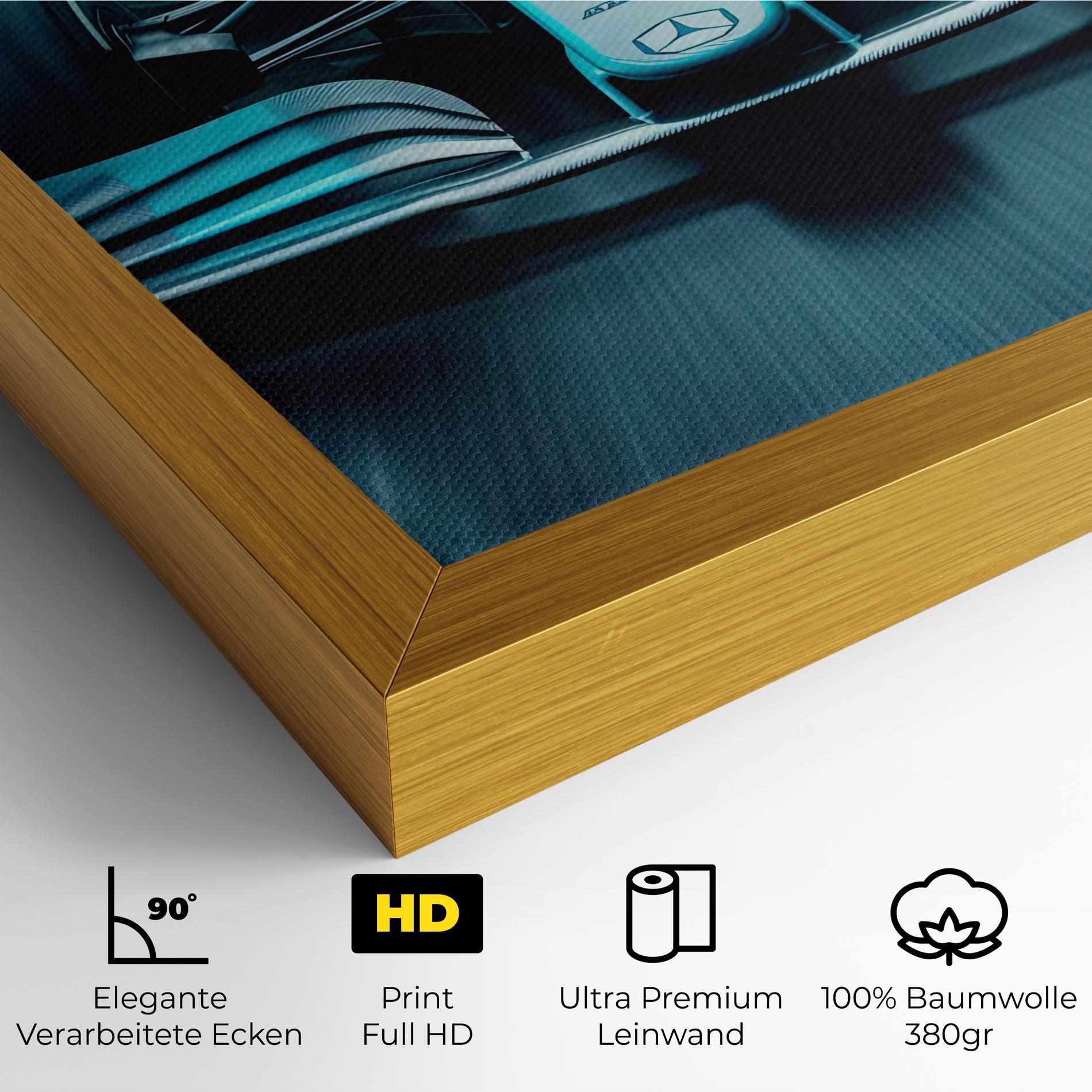 Leinwandbild F1 Smoke Cars mockup 4