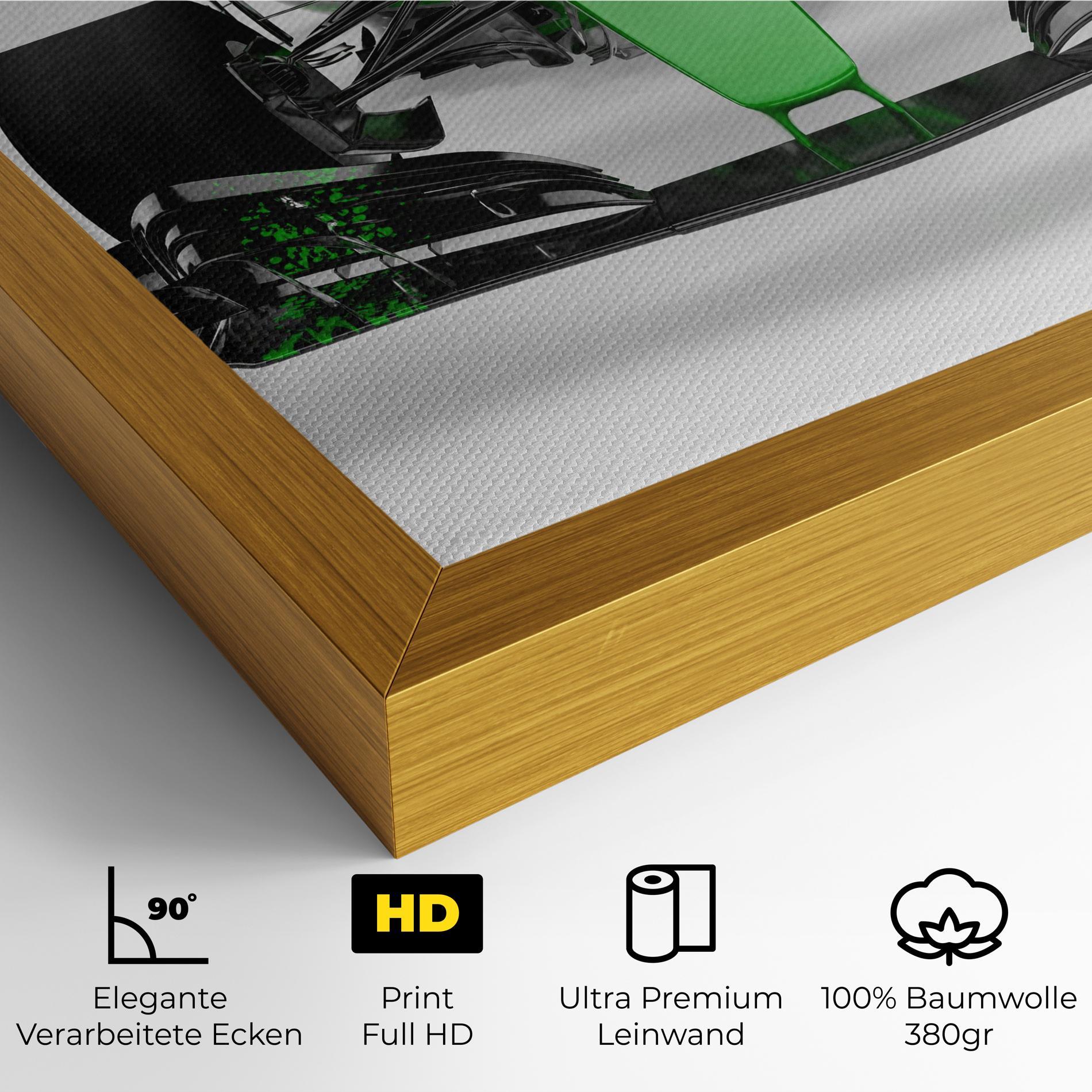Leinwandbild Green F1 Car mockup 4