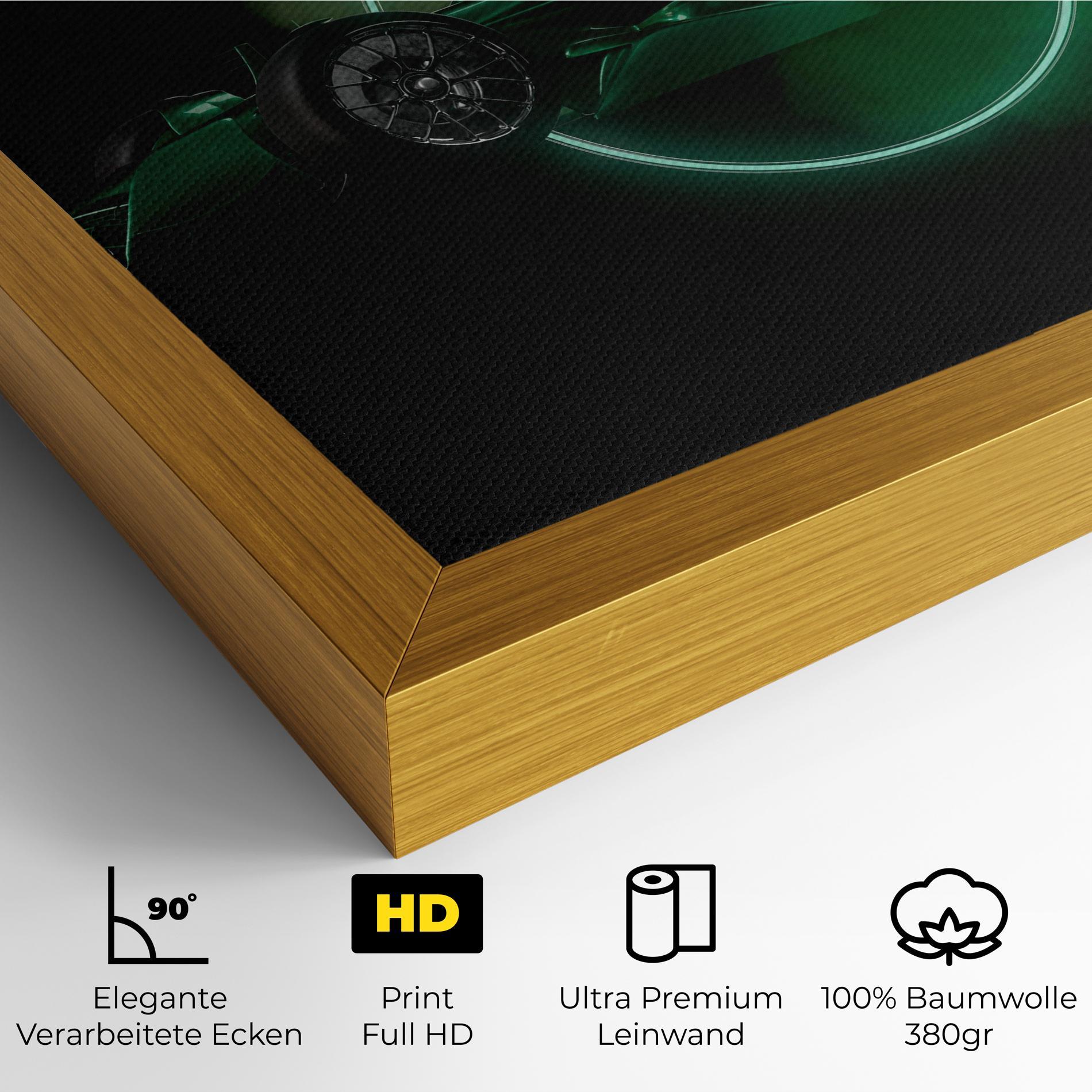 Leinwandbild Green Racing Car mockup 4