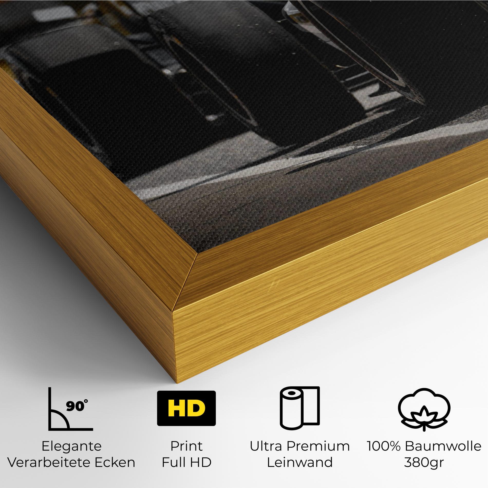 Leinwandbild Grey F1 Cars mockup 4