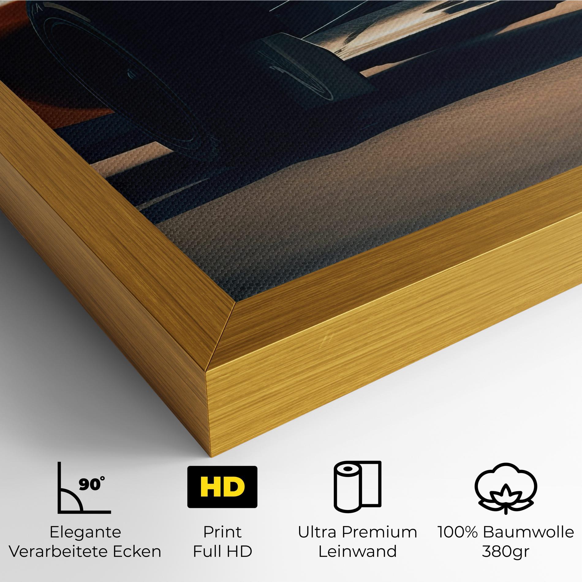 Leinwandbild Orange Black F1 mockup 4