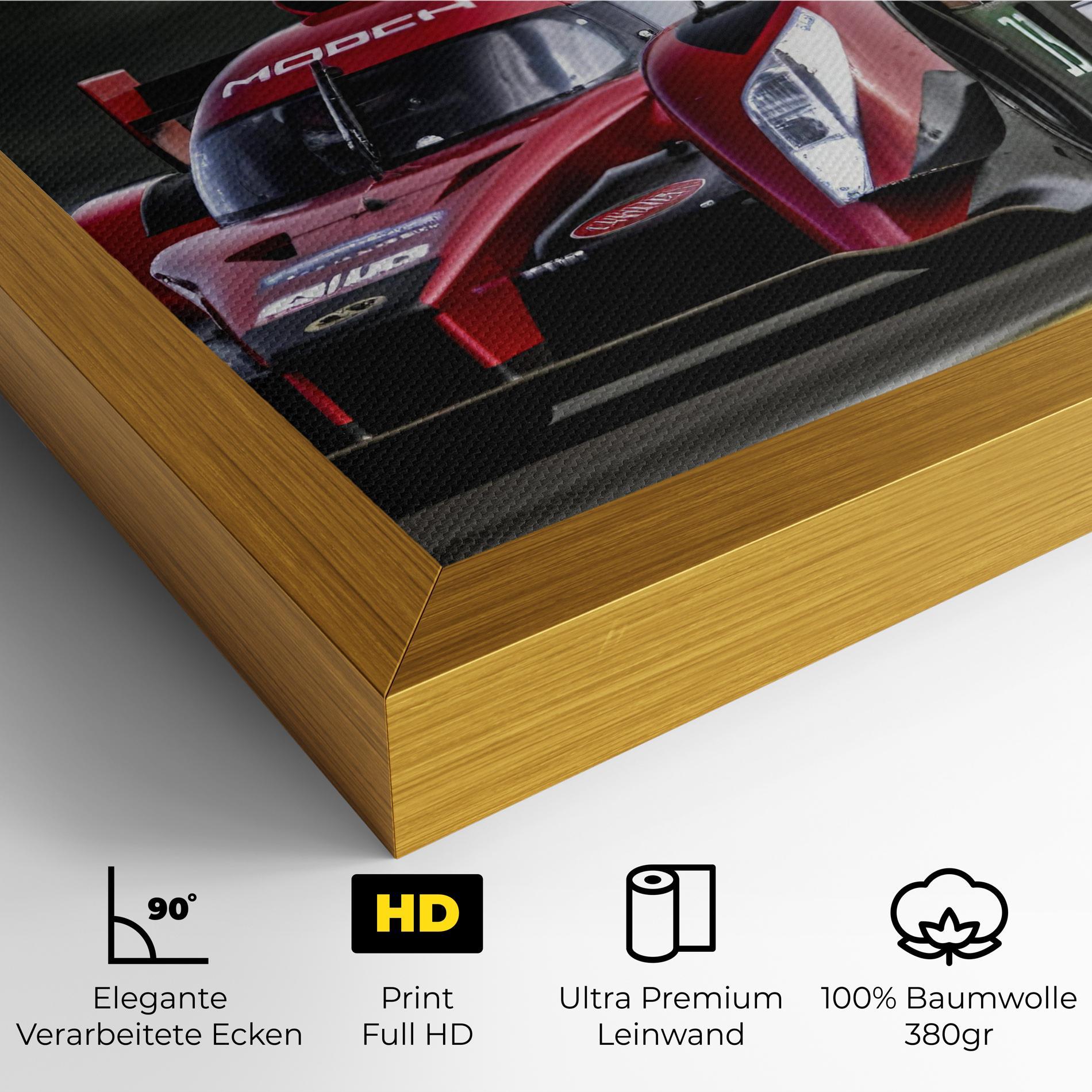 Leinwandbild Red Racing Cars mockup 4