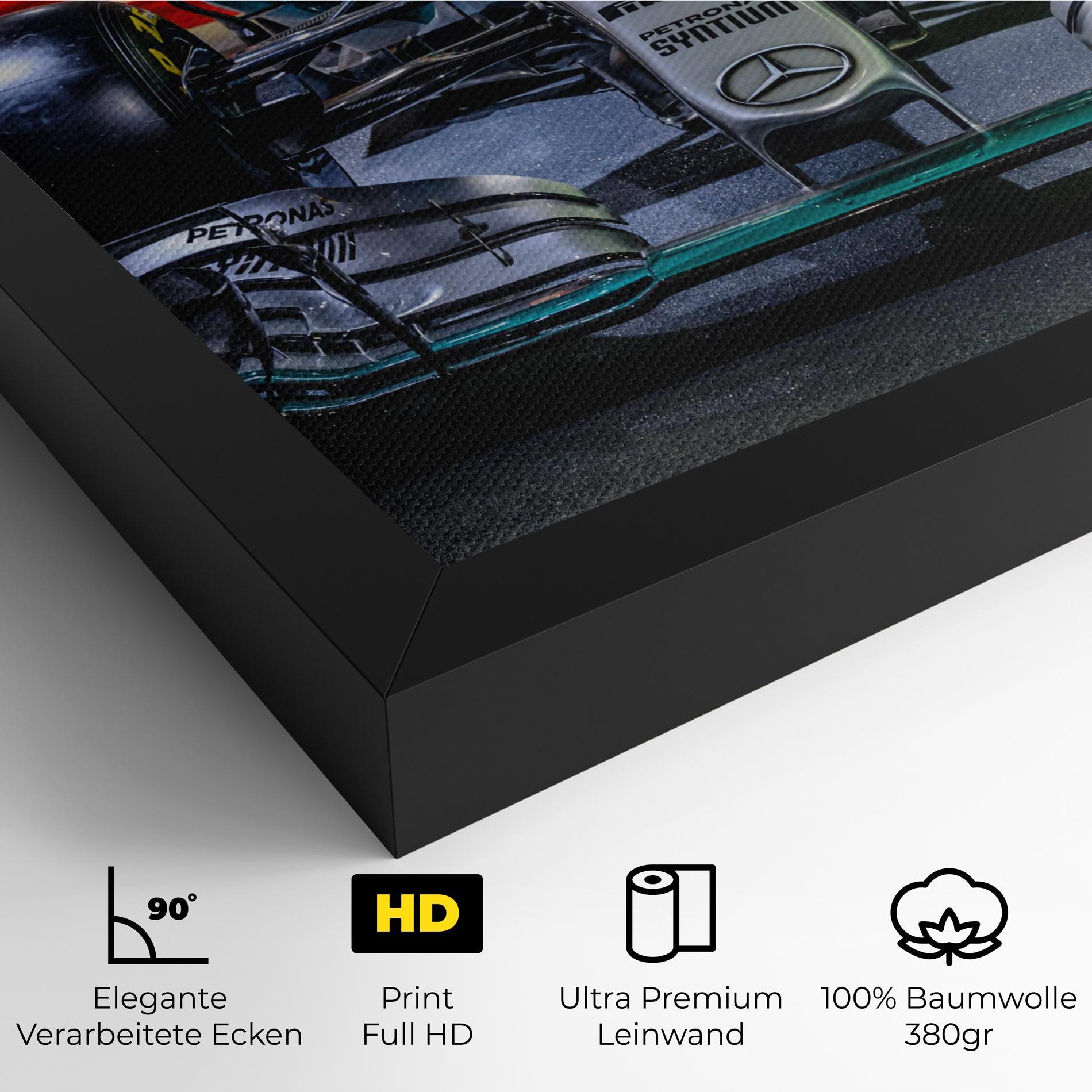 Leinwandbild Black Green F1 mockup 4