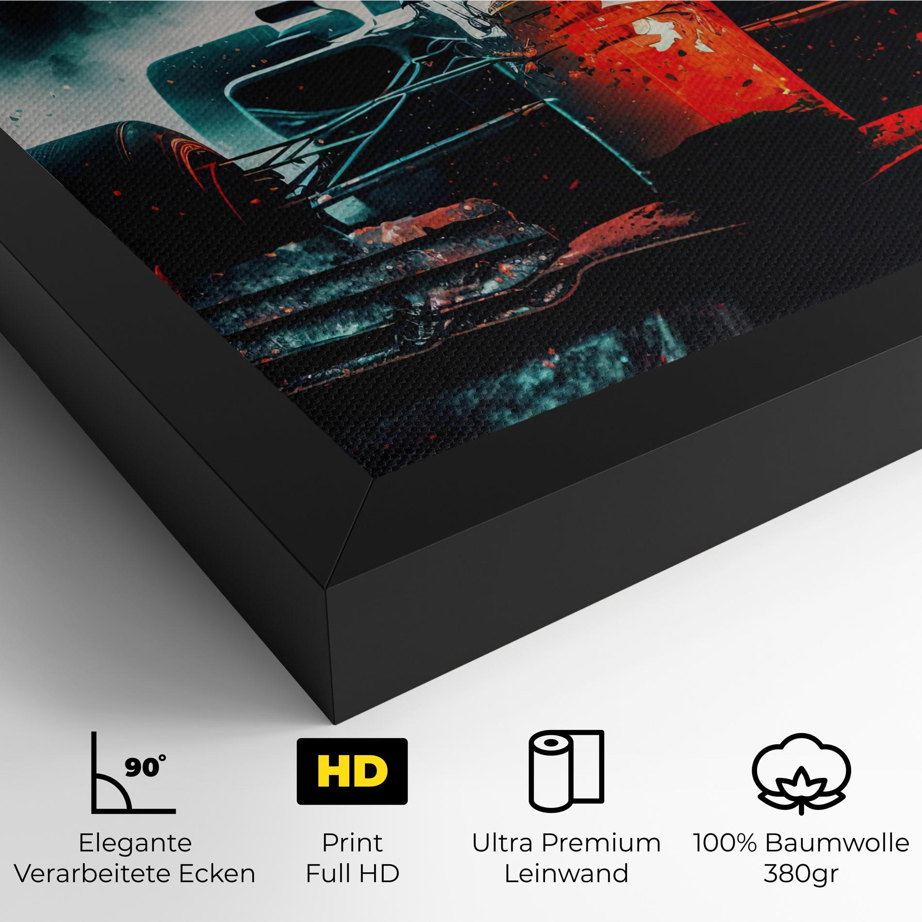 Leinwandbild Blue Red F1 mockup 4
