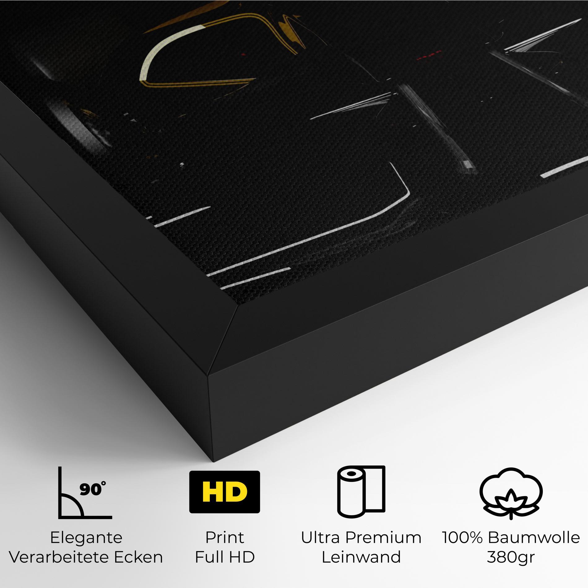 Leinwandbild Dark F1 Car mockup 4