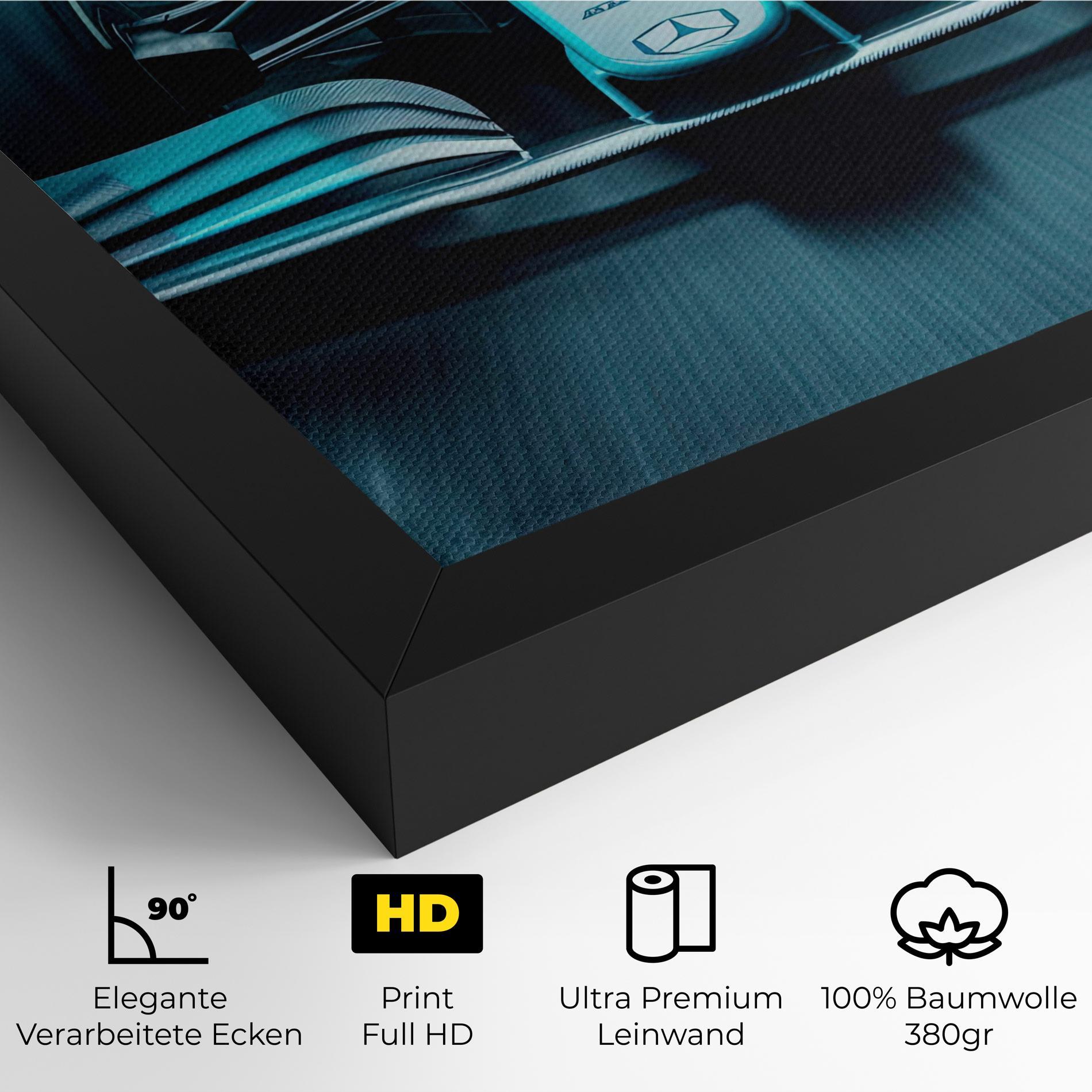 Leinwandbild F1 Smoke Cars mockup 4