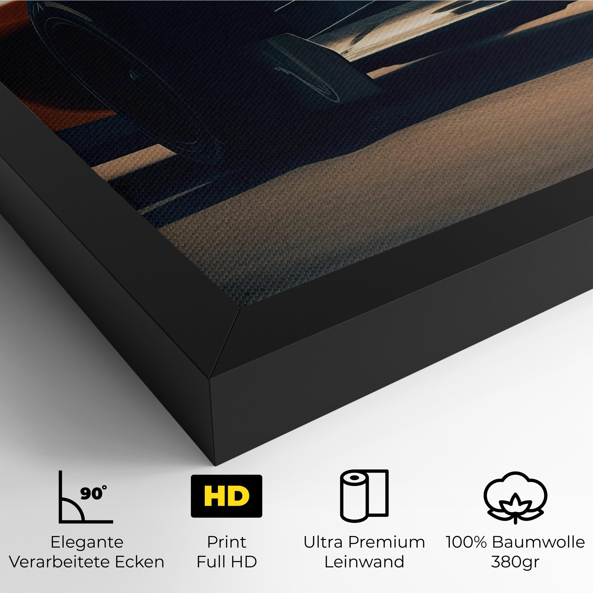 Leinwandbild Orange Black F1 mockup 4