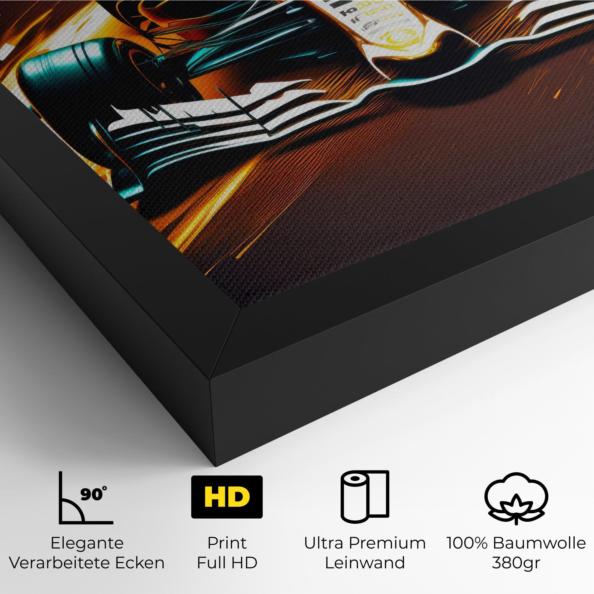 Leinwandbild Orange Racing Car mockup 4