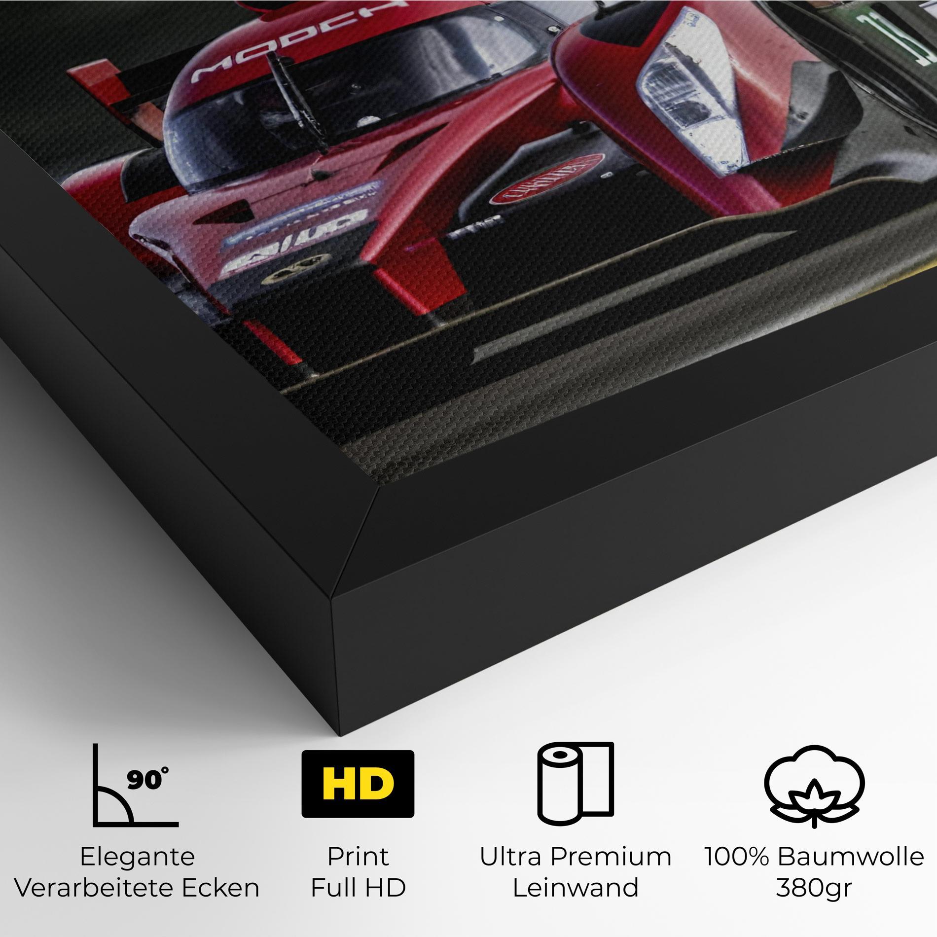 Leinwandbild Red Racing Cars mockup 4