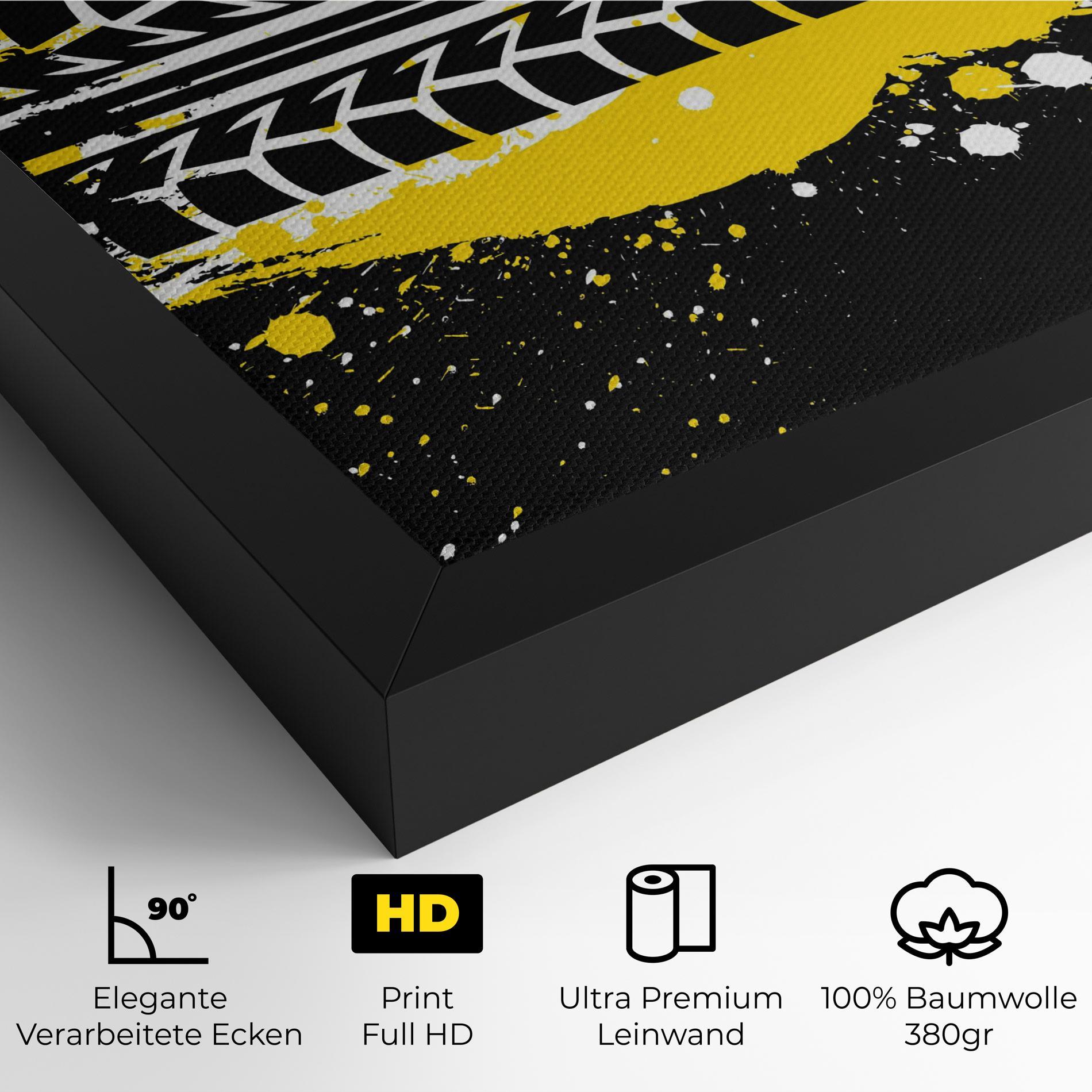 Leinwandbild Yellow Traces mockup 4