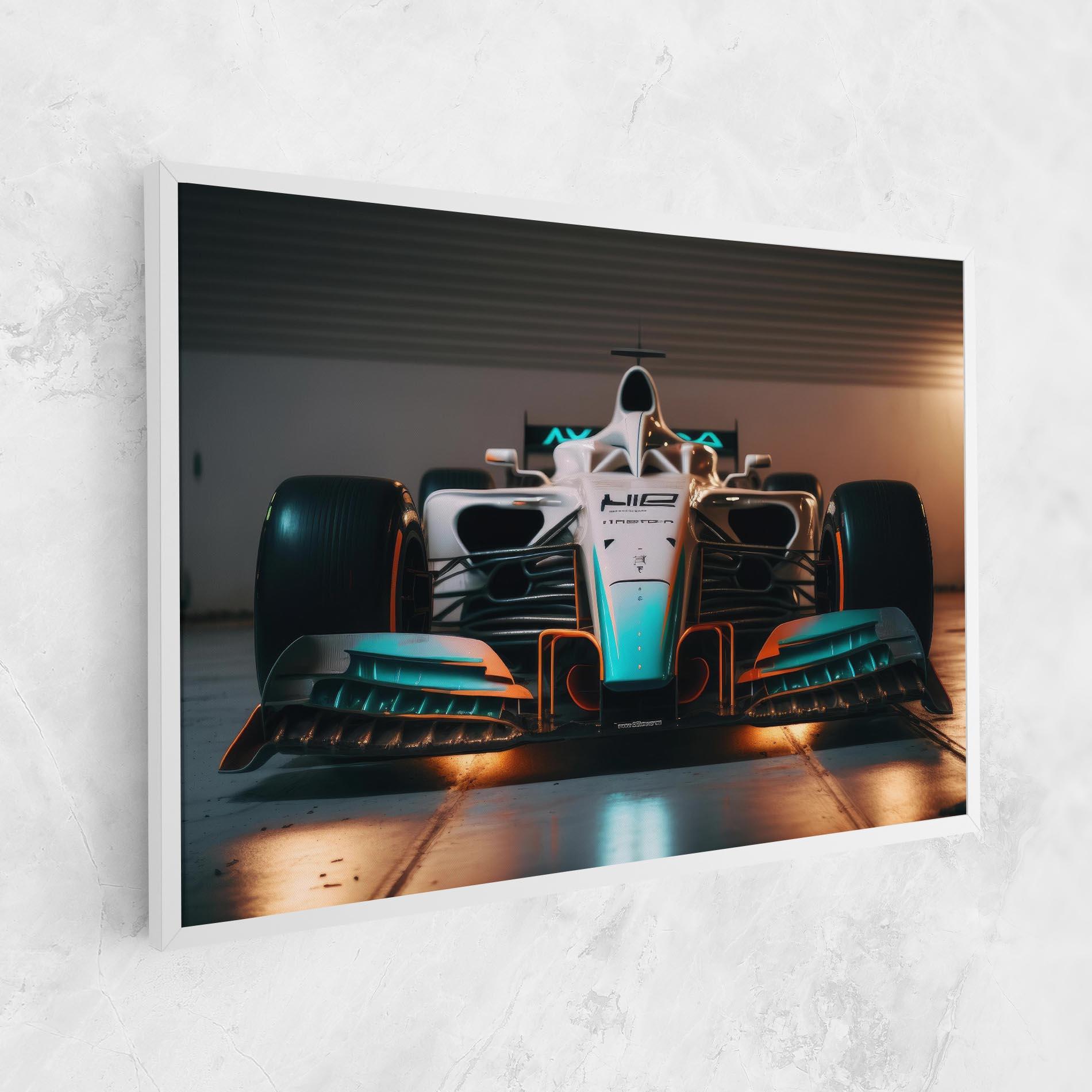 Leinwandbild Blue White F1 mockup 1