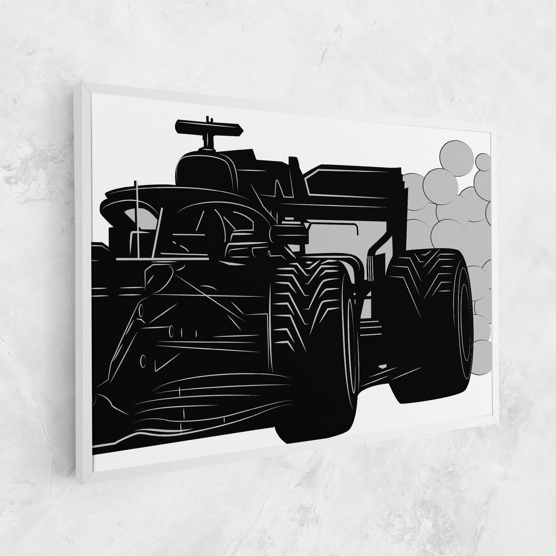 Leinwandbild Car F1 Smoke mockup 1