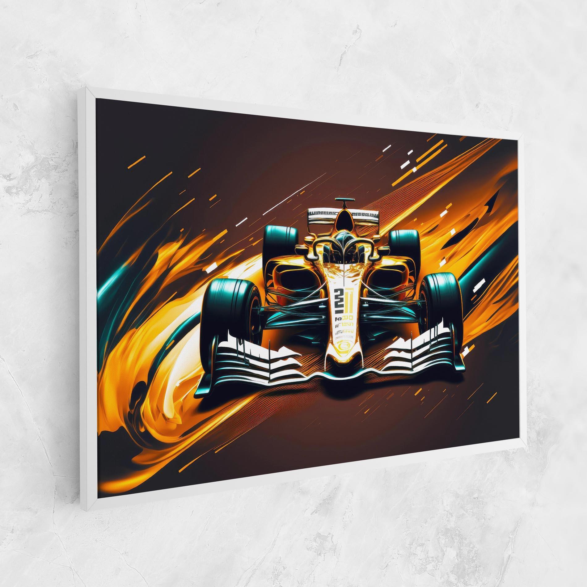 Leinwandbild Orange Racing Car mockup 1