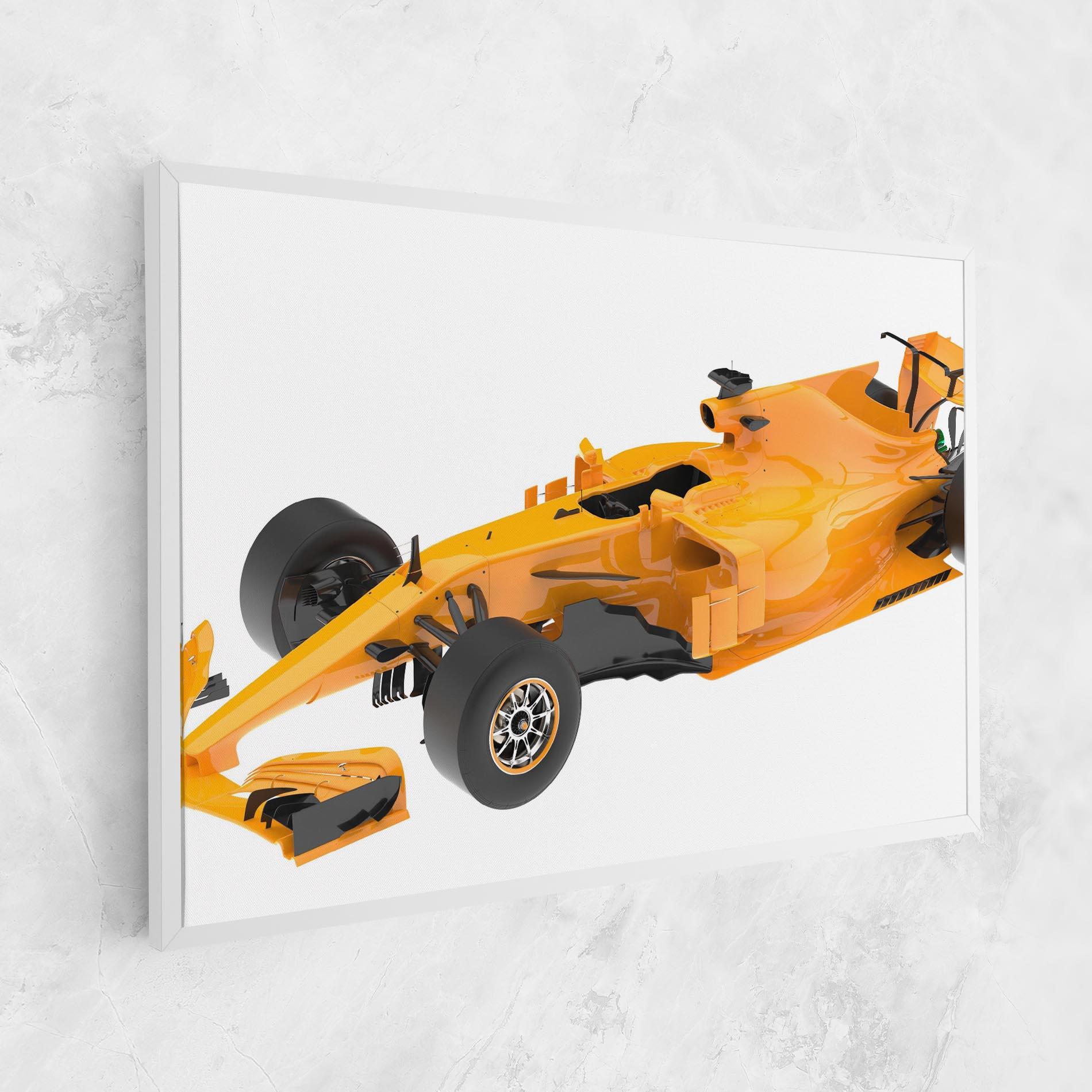 Leinwandbild Yellow F1 Toy mockup 1