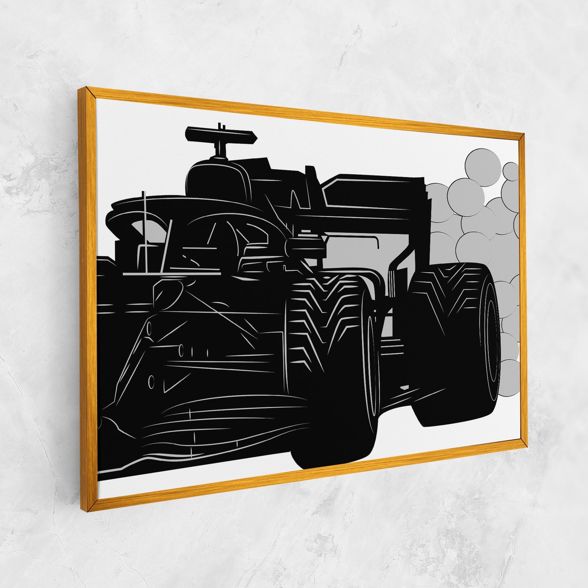 Leinwandbild Car F1 Smoke mockup 1