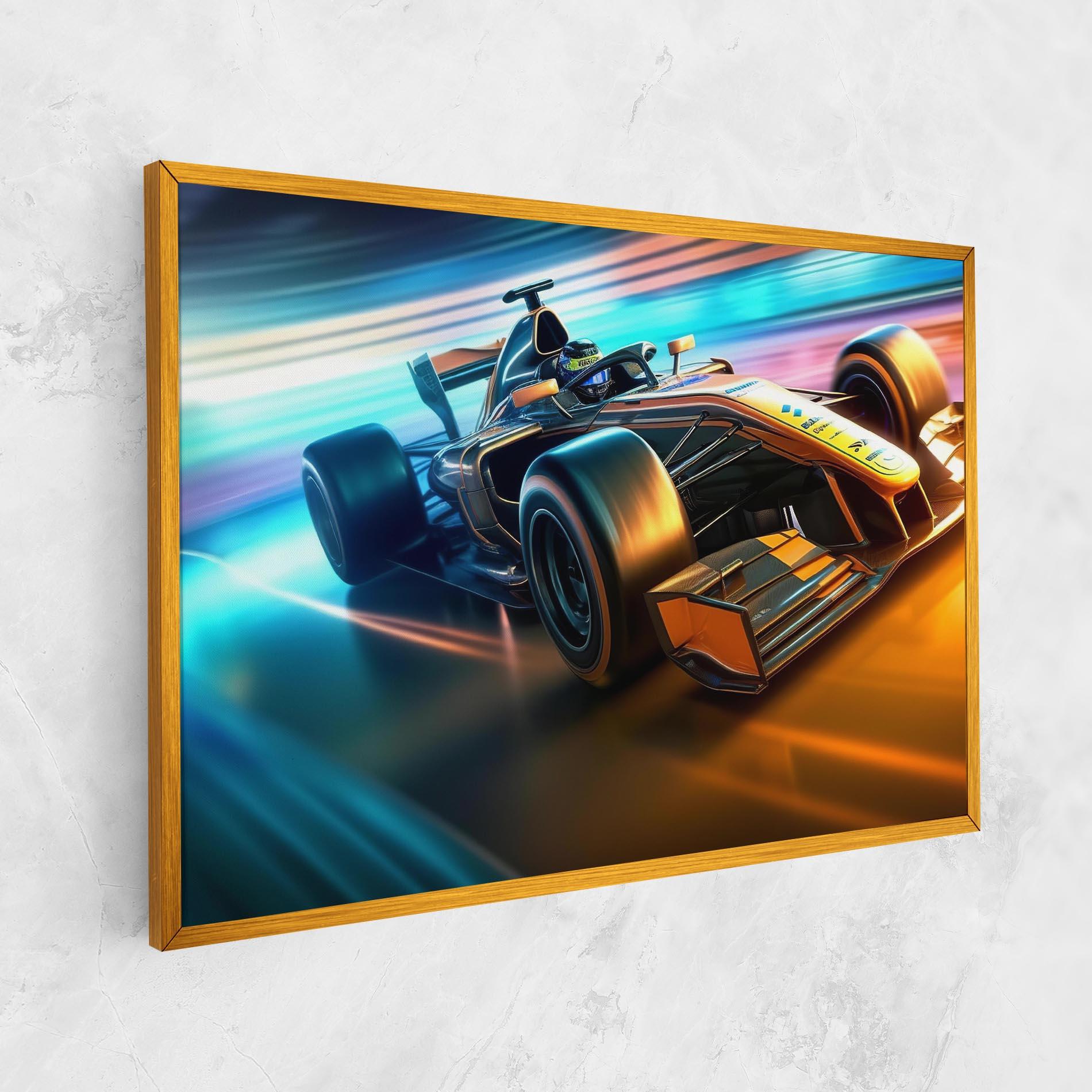 Leinwandbild Yellow Blue F1 mockup 1