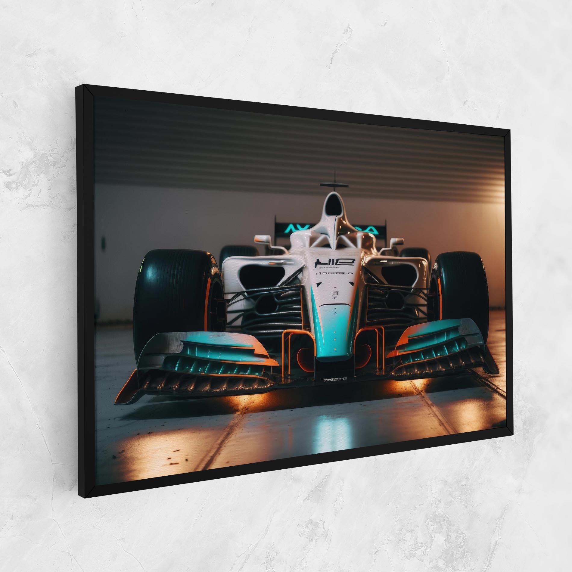Leinwandbild Blue White F1 mockup 1