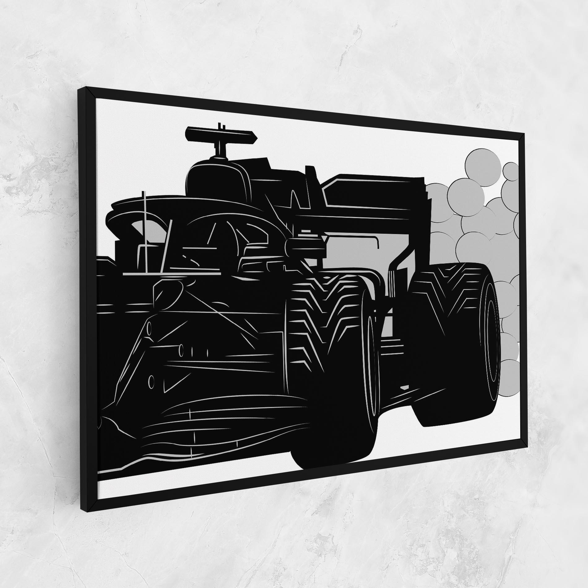 Leinwandbild Car F1 Smoke mockup 1