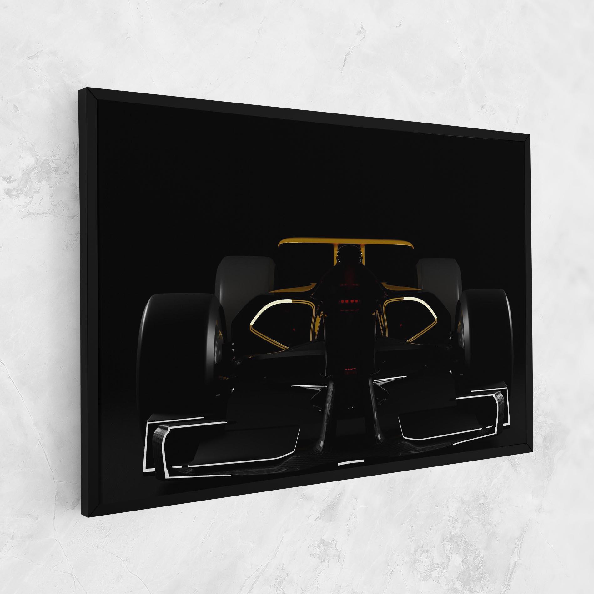 Leinwandbild Dark F1 Car mockup 1