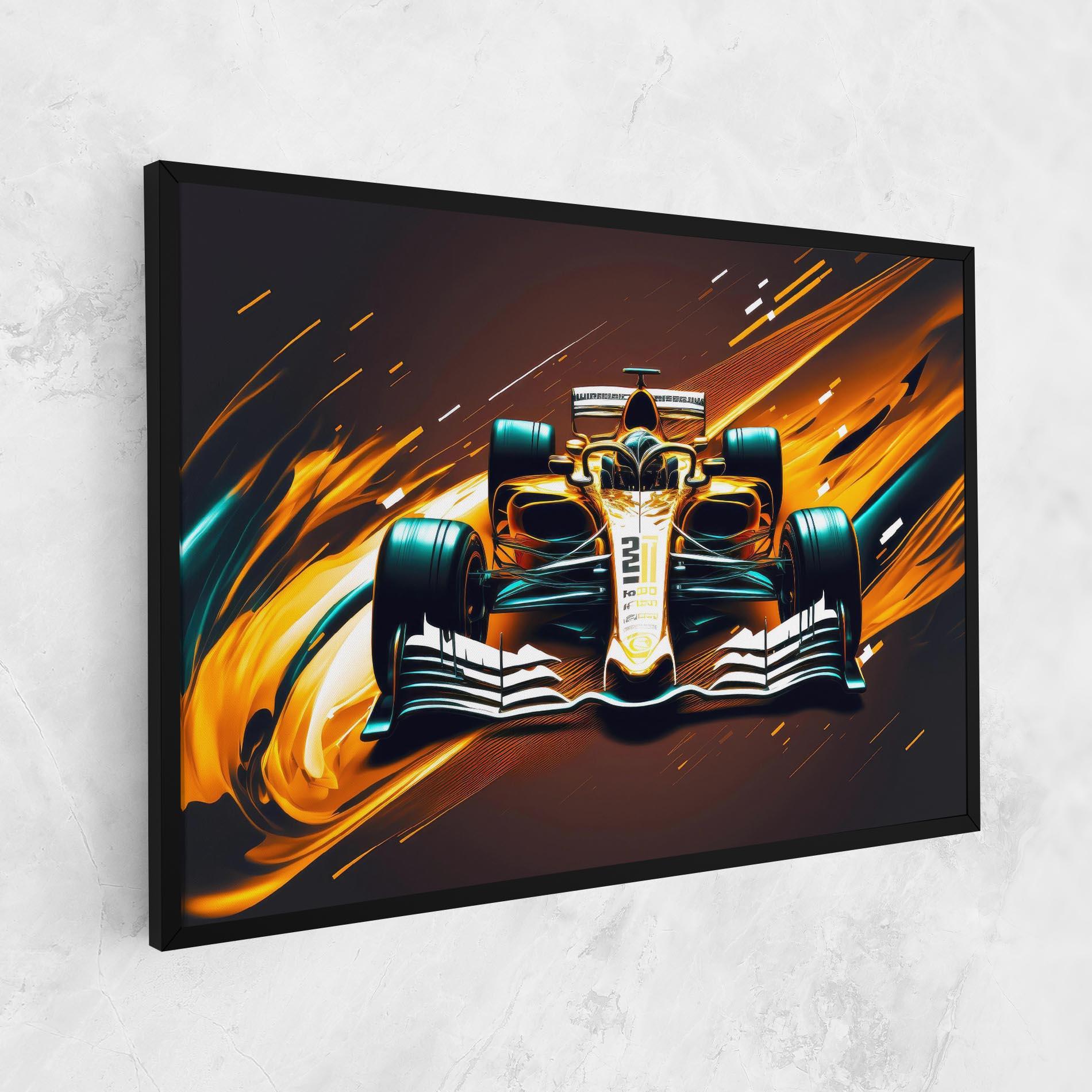 Leinwandbild Orange Racing Car mockup 1