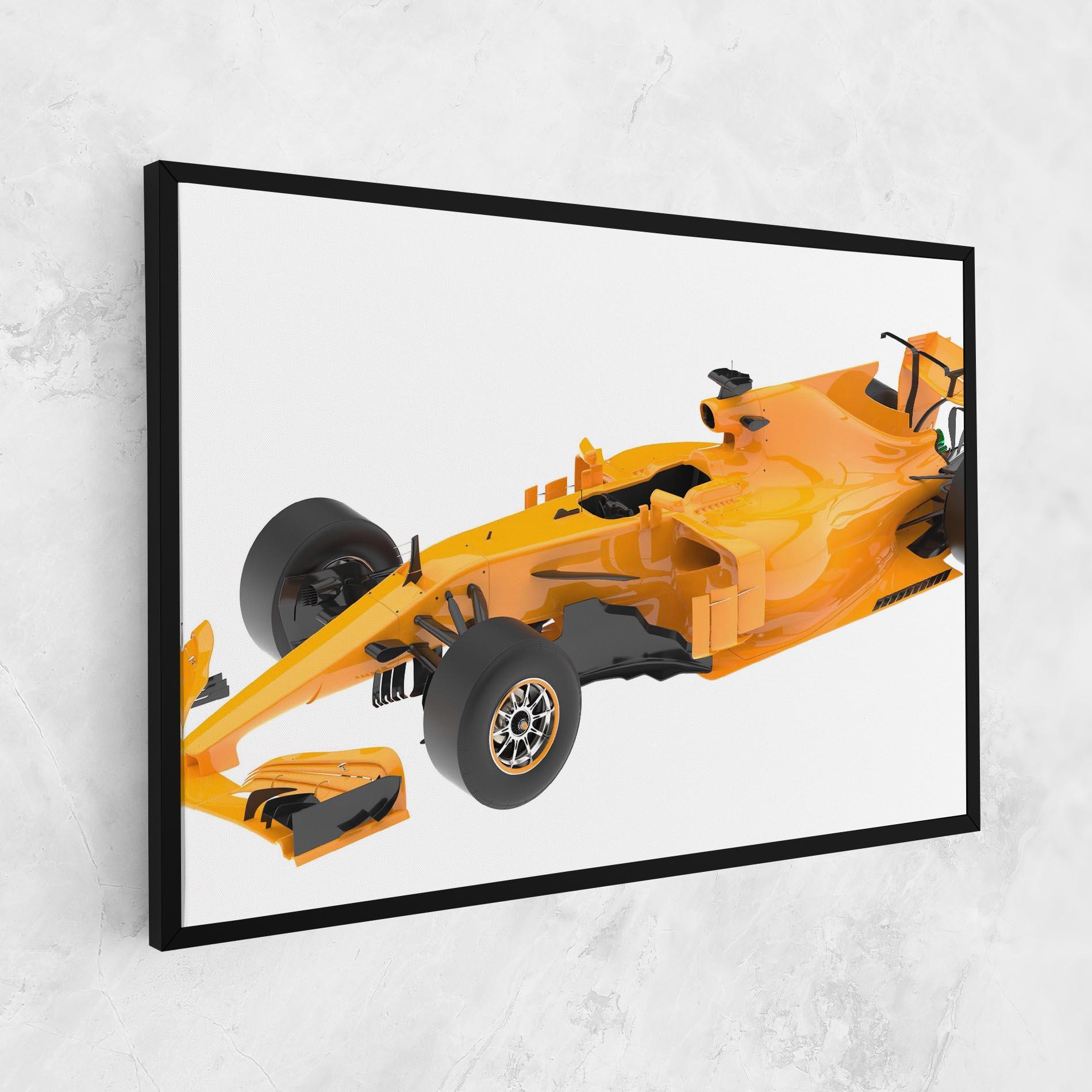 Leinwandbild Yellow F1 Toy mockup 1