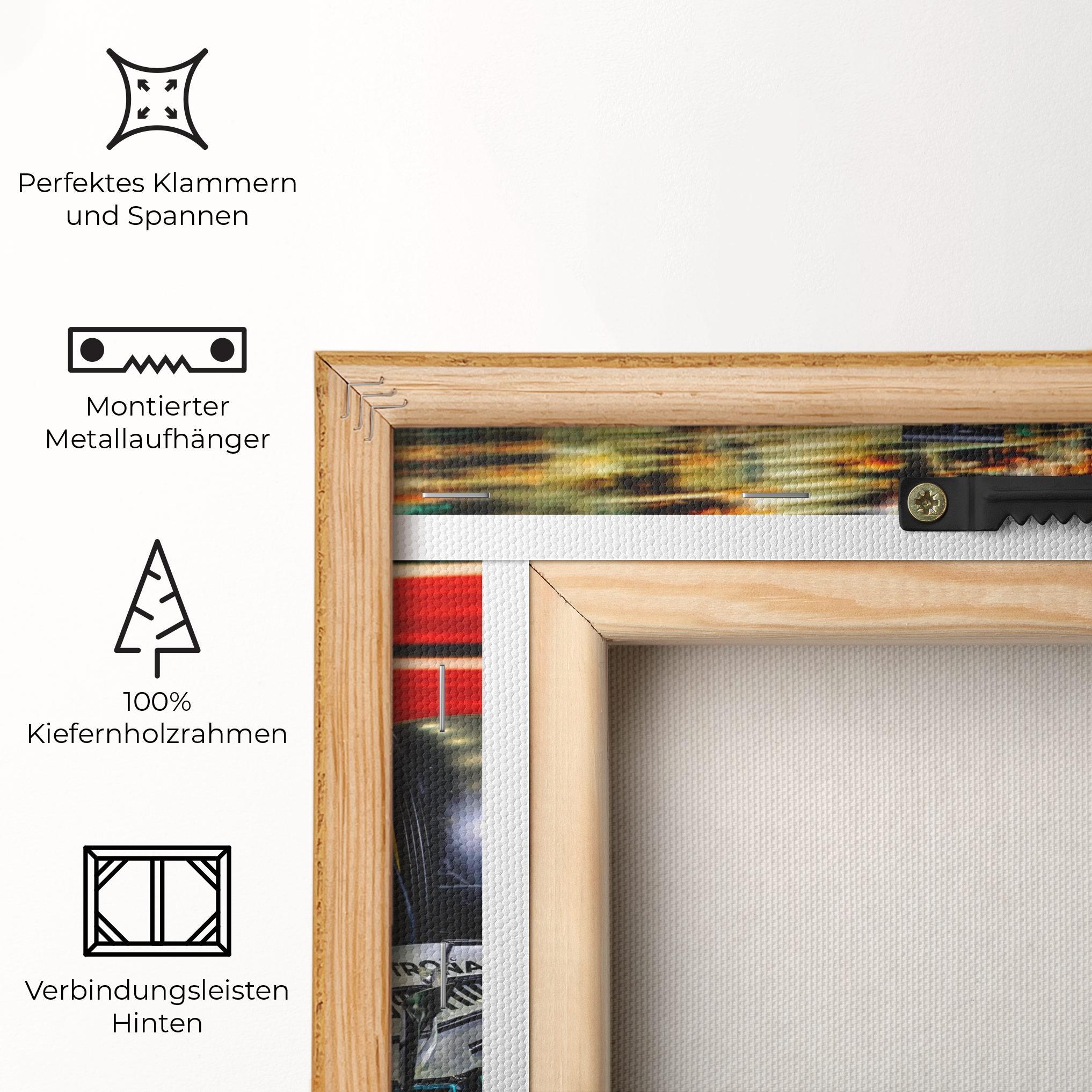 Leinwandbild Black Green F1 mockup 5