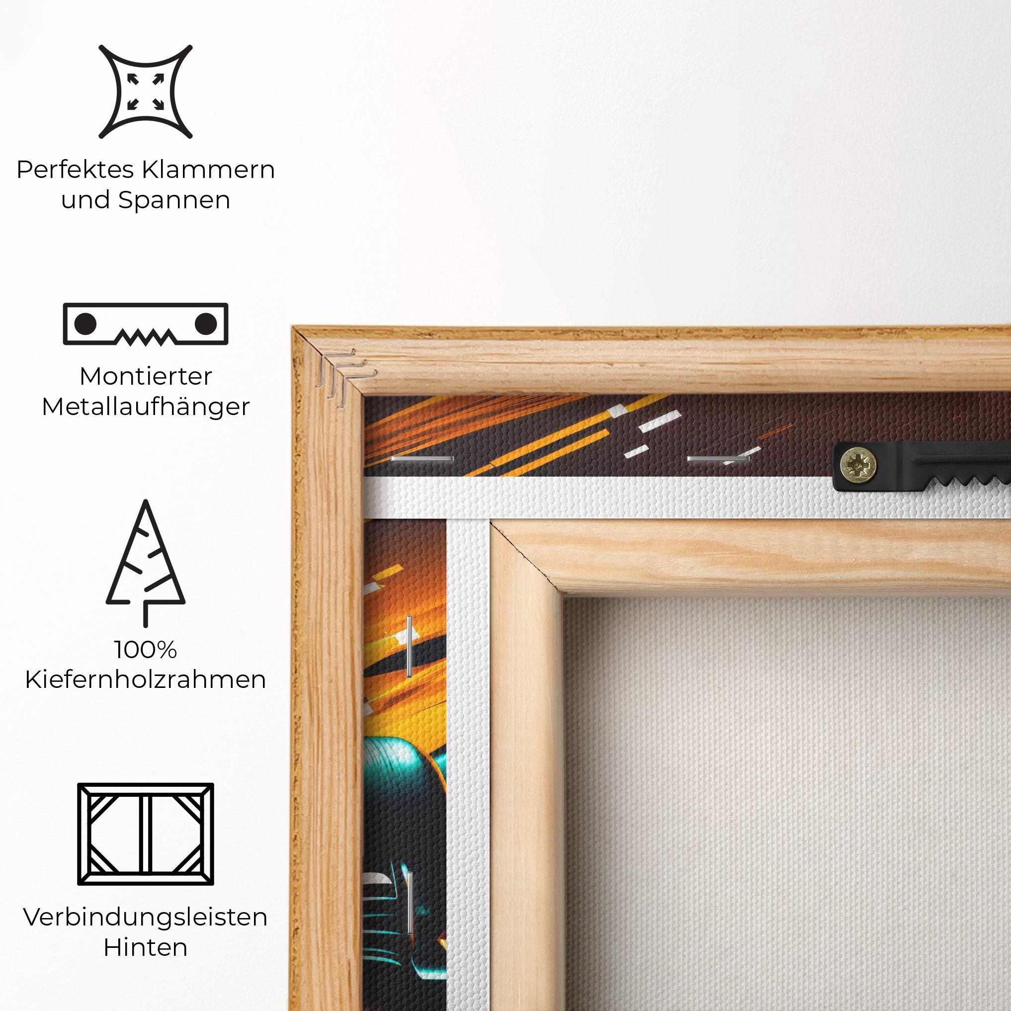 Leinwandbild Orange Racing Car mockup 5