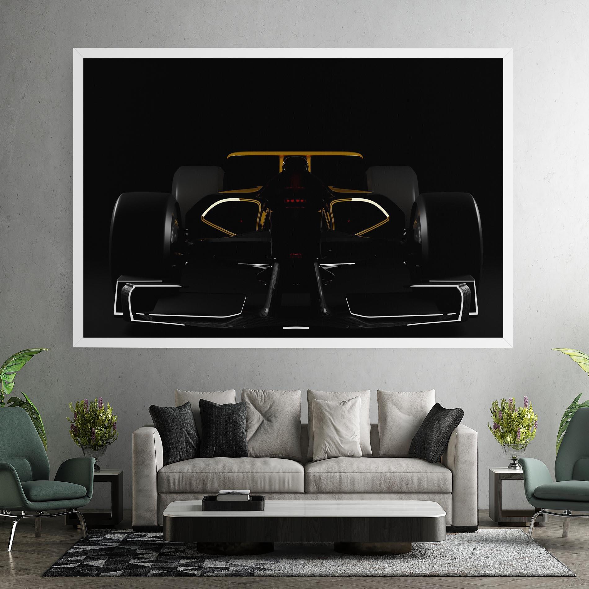 Leinwandbild Dark F1 Car mockup 7
