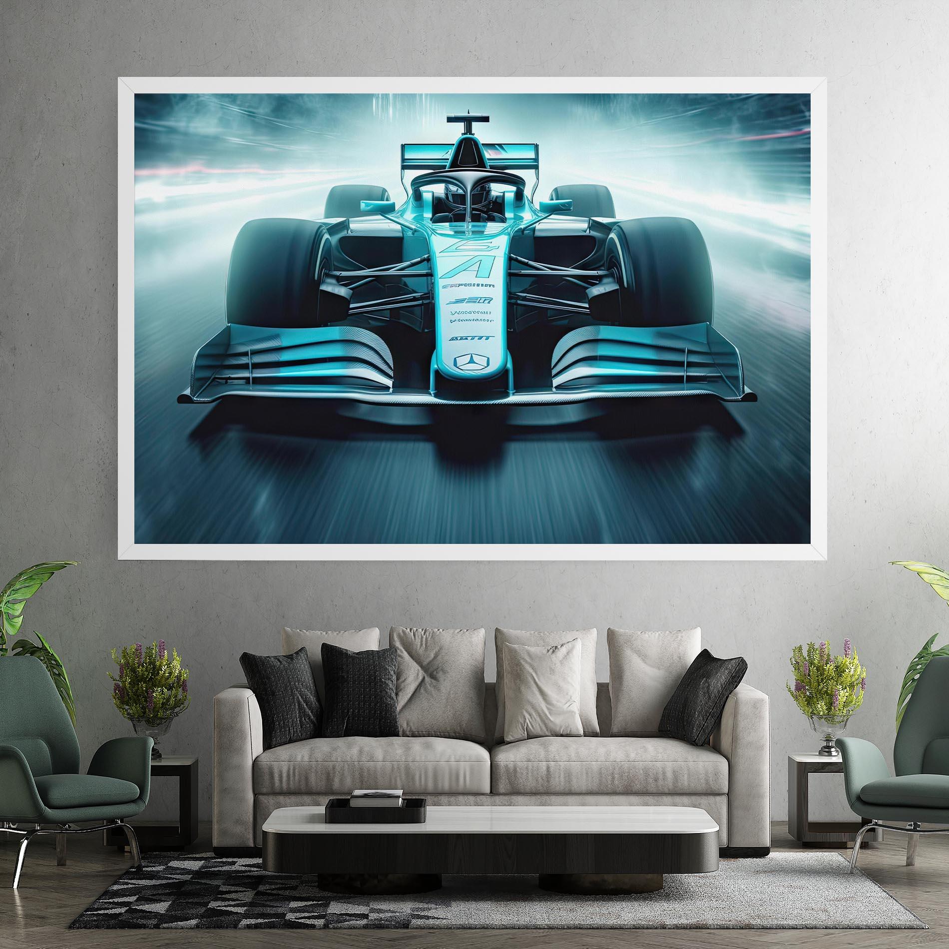 Leinwandbild F1 Smoke Cars mockup 7