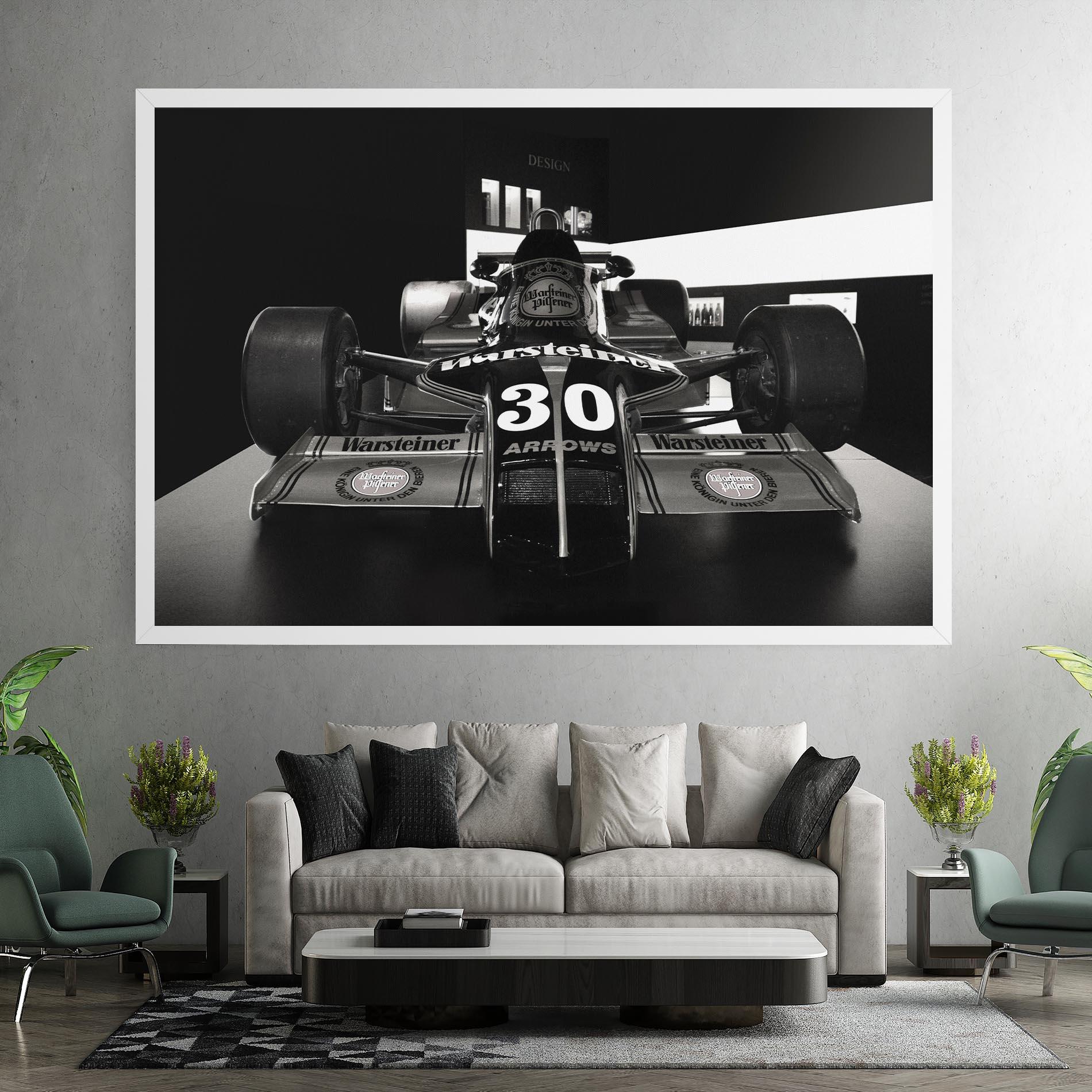 Leinwandbild Formula 1 Car Grey mockup 7