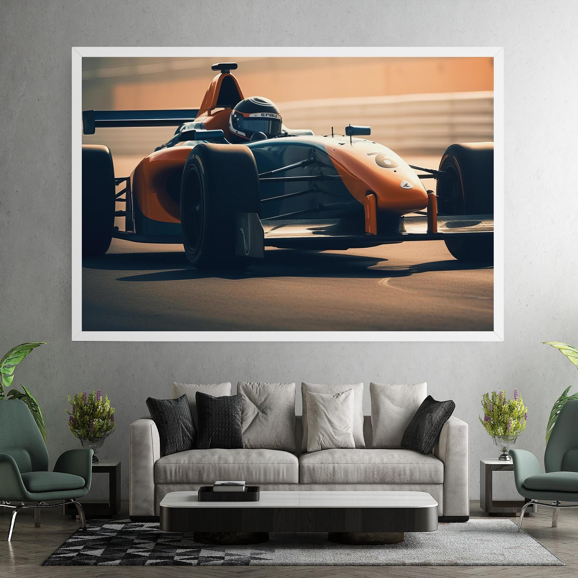 Leinwandbild Orange Black F1 mockup 7
