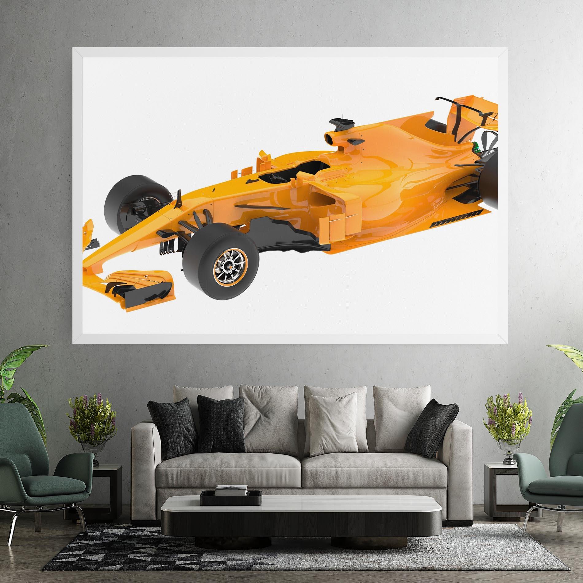 Leinwandbild Yellow F1 Toy mockup 7