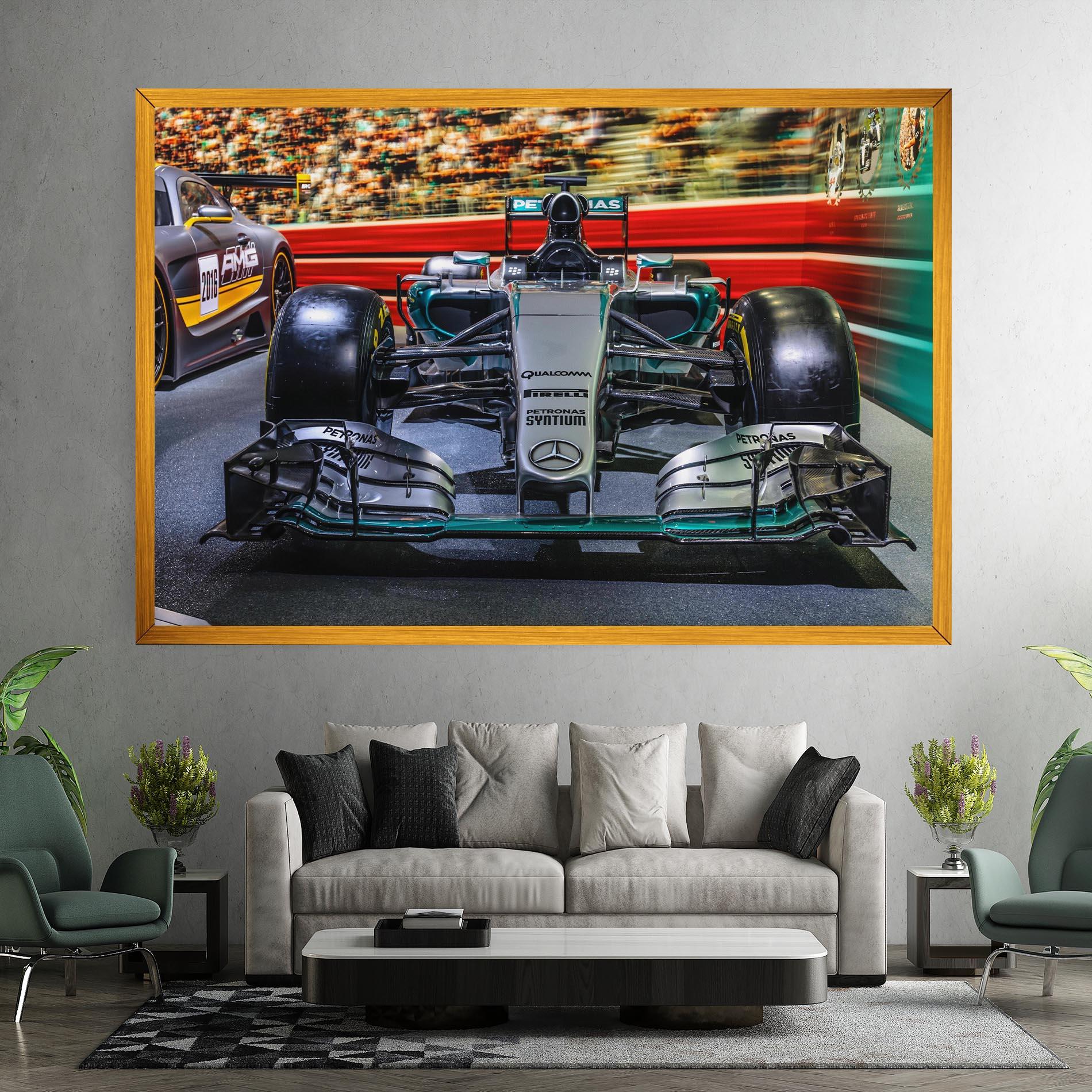 Leinwandbild Black Green F1 mockup 7
