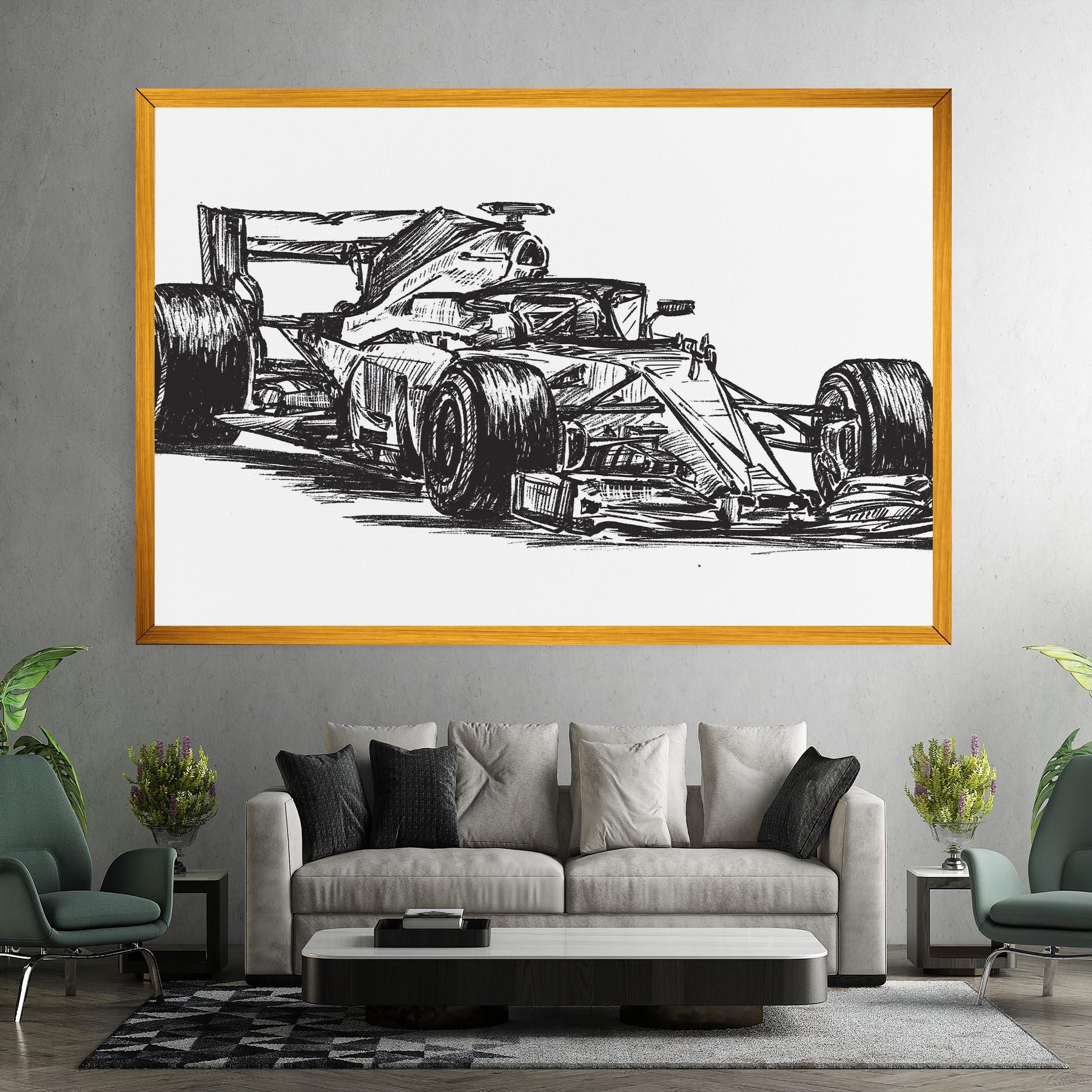 Leinwandbild Black Line F1 mockup 7
