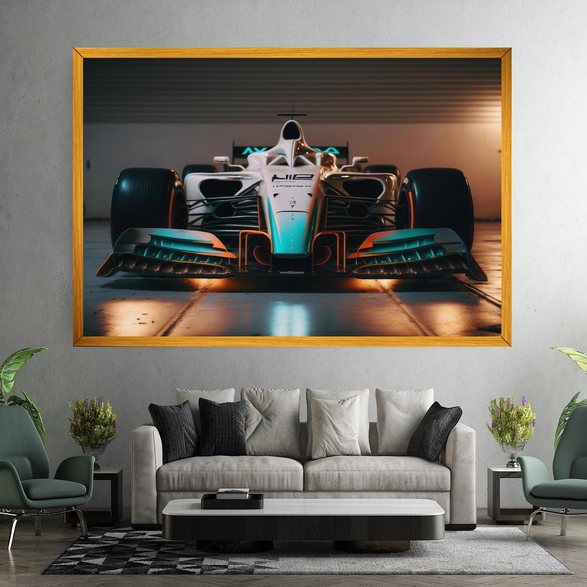 Leinwandbild Blue White F1 mockup 7