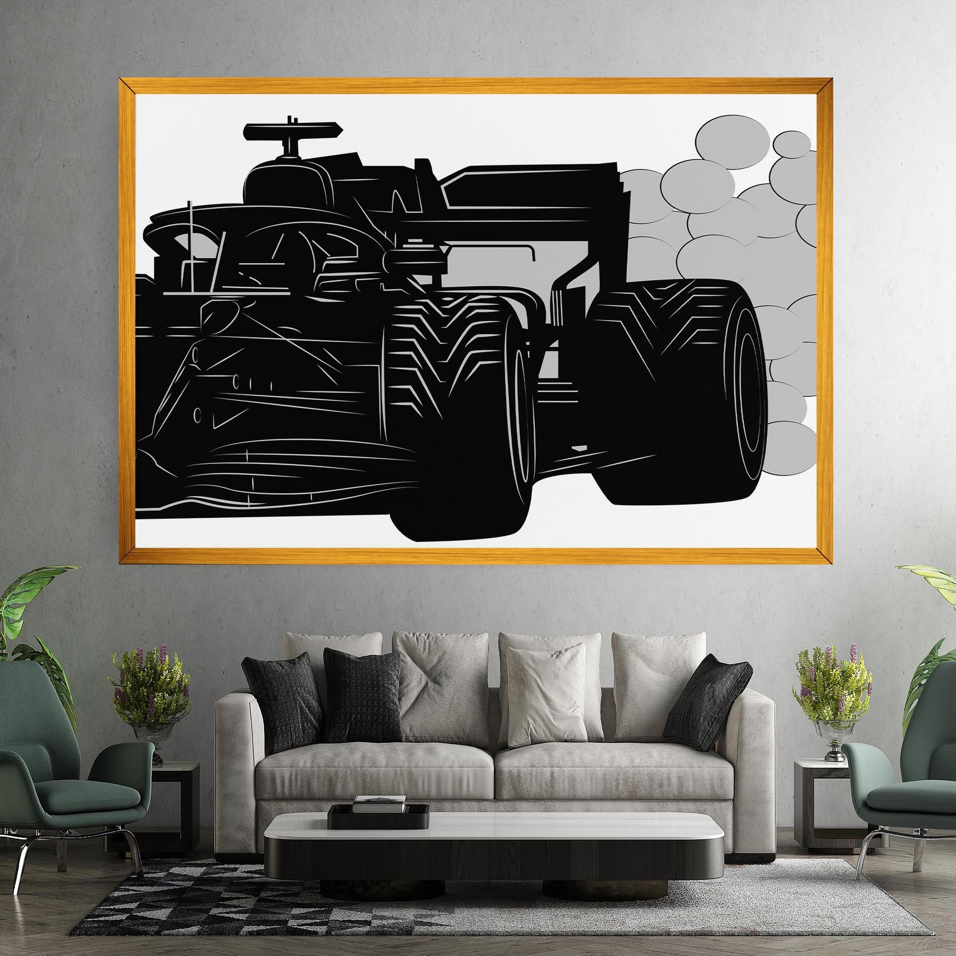 Leinwandbild Car F1 Smoke mockup 7