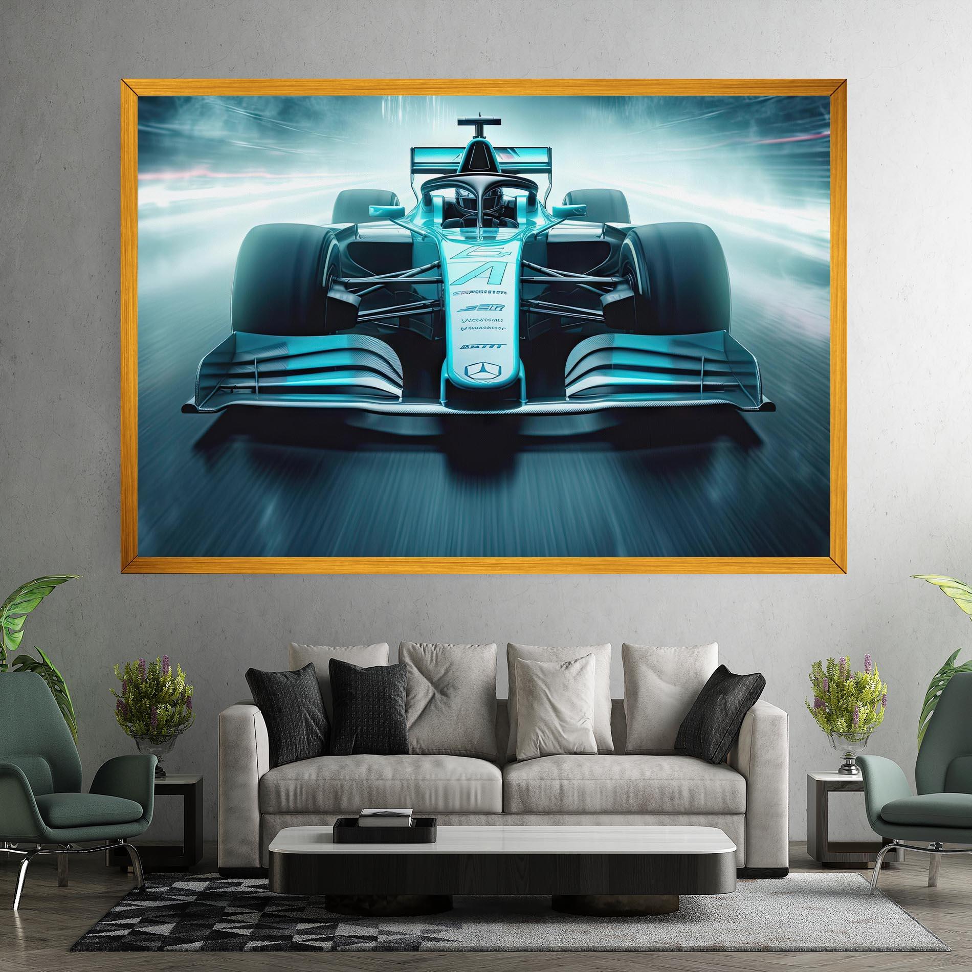 Leinwandbild F1 Smoke Cars mockup 7