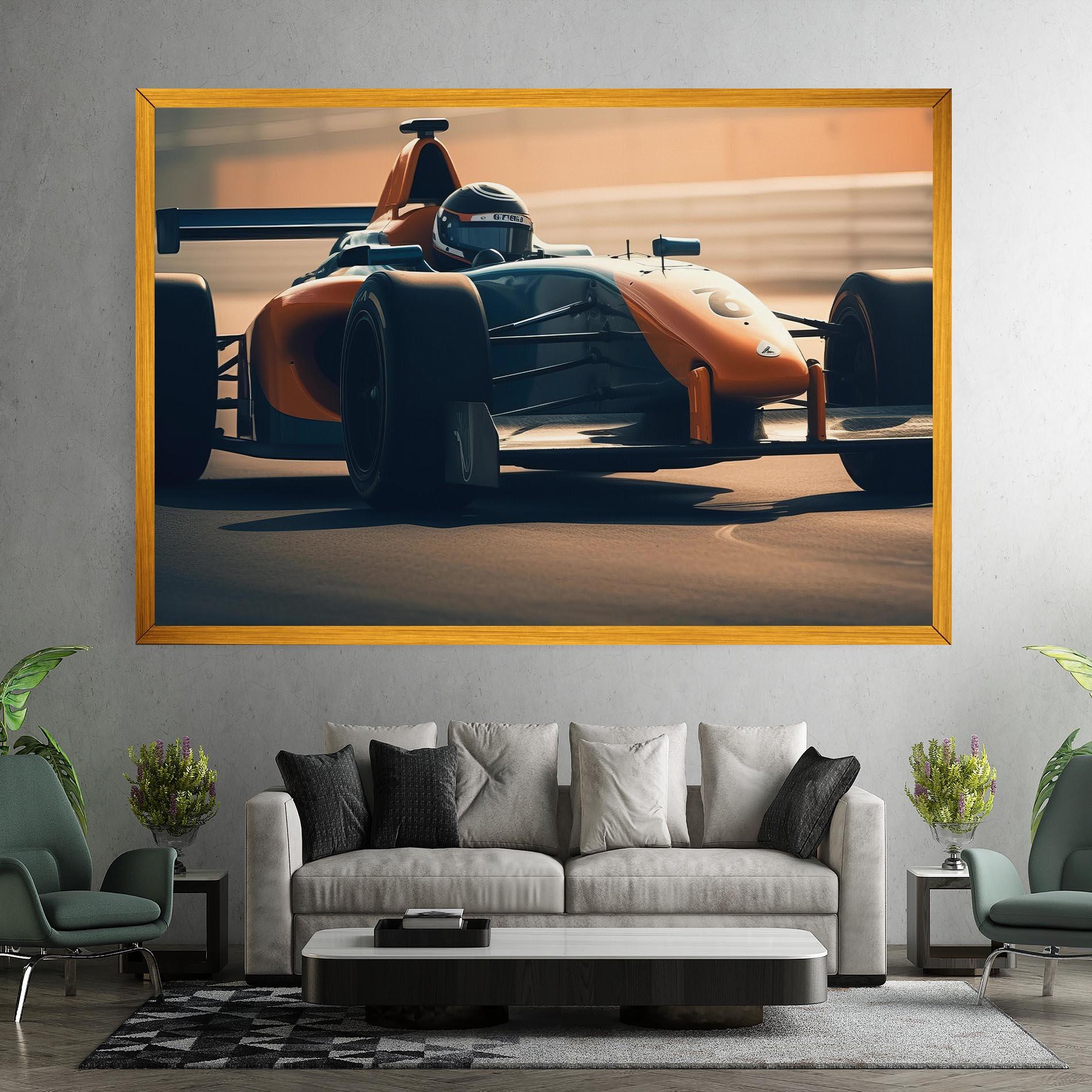 Leinwandbild Orange Black F1 mockup 7